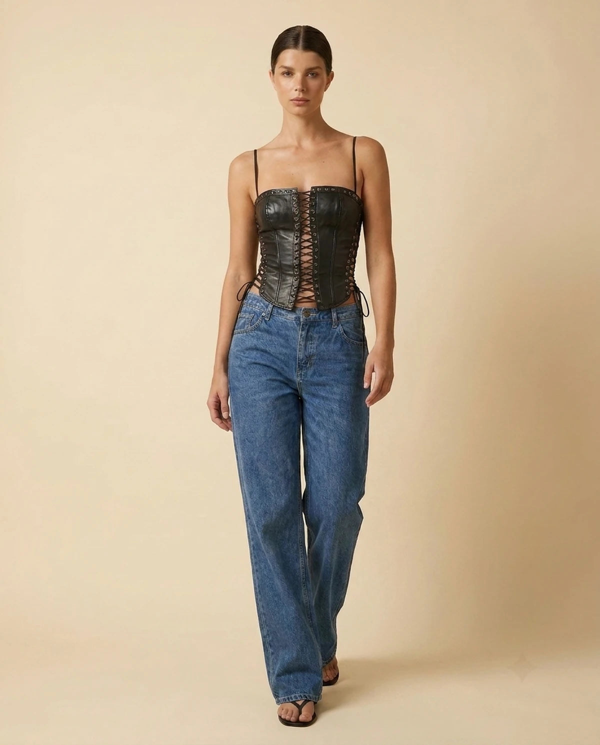 Fiammetta Corset Top — Black | SKU: SD-69329-black-L,SD-69329-black-M,SD-69329-black-S,SD-69329-black-XL,SD-69329-black-XS
