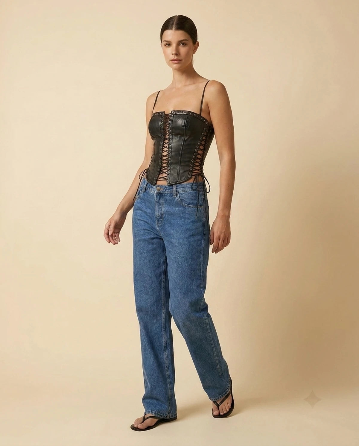 Fiammetta Corset Top — Black | SKU: SD-69329-black-L,SD-69329-black-M,SD-69329-black-S,SD-69329-black-XL,SD-69329-black-XS