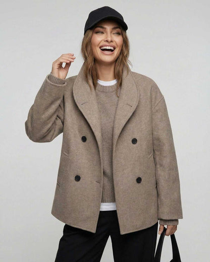 Verona Jacket by Lauven – Stylish oversized women's jacket for fall and workwear, blending comfort with elegance.