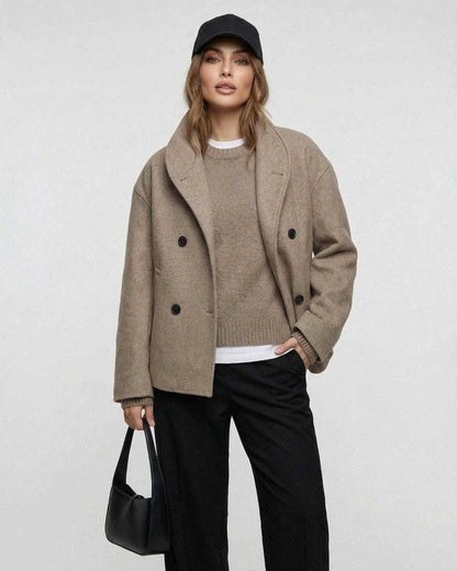 Women wearing a stylish Verona Jacket by Lauven, showcasing modern layering for fall workwear.