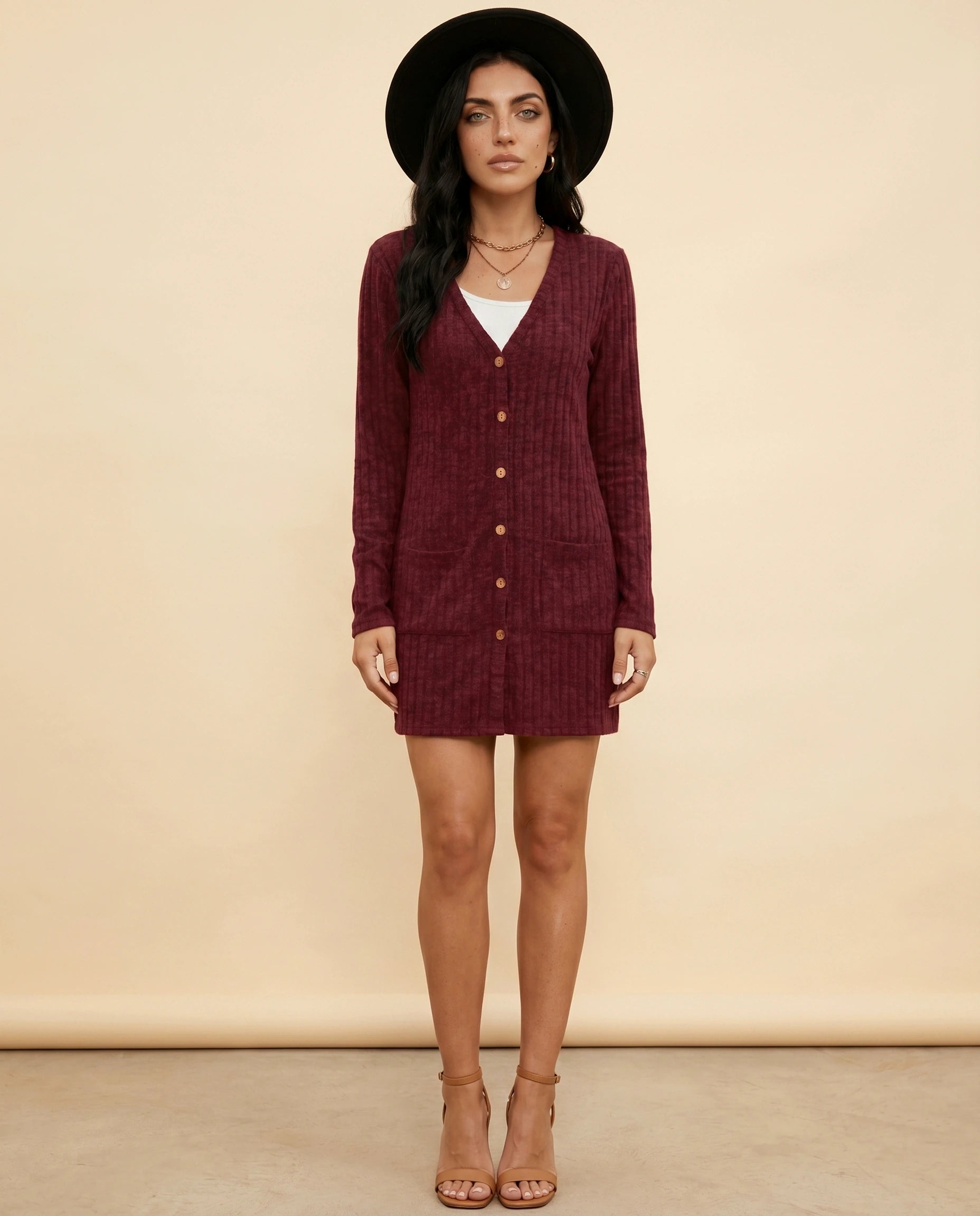 Merlot Cardigan 1 front