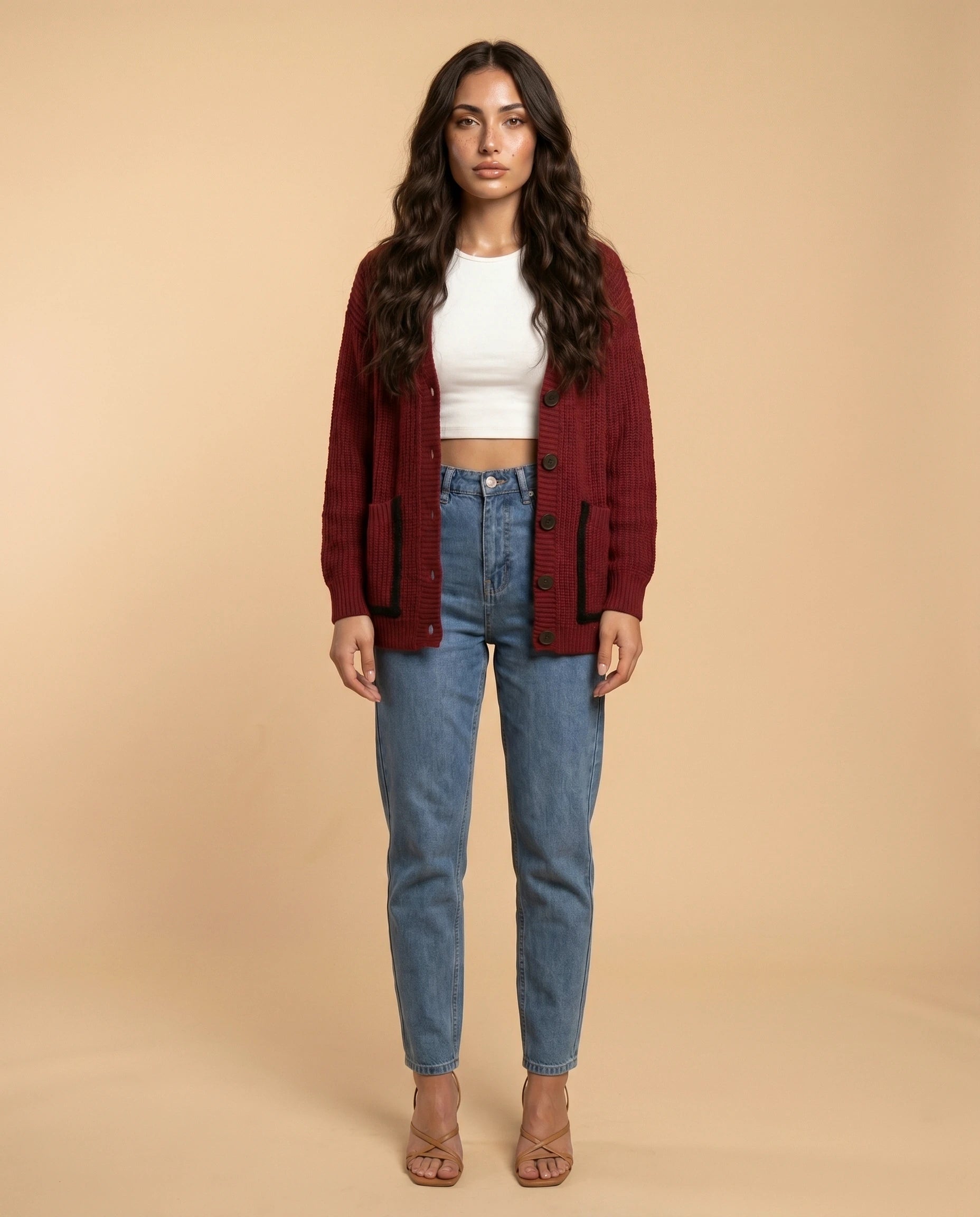 Merano Cardigan front | SKU: MC-31482-Red-L-S2,MC-31482-Red-M-S2,MC-31482-Red-S-S2,MC-31482-Red-XL-S2,MC-31482-Red-XS-S2