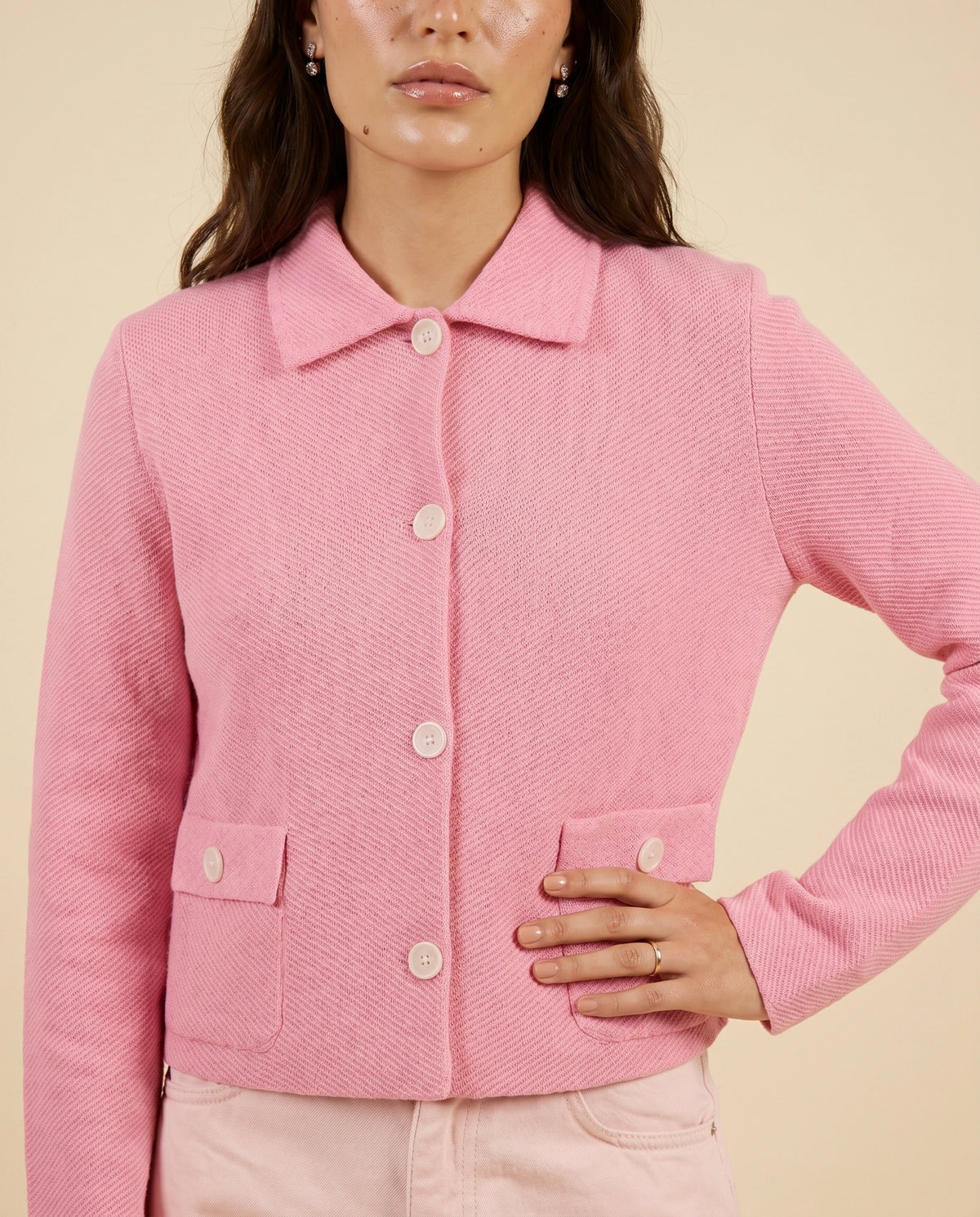 Serena Jacket detail | SKU: SJ-68243-pink-L-S2,SJ-68243-pink-M-S2,SJ-68243-pink-S-S2,SJ-68243-pink-XL-S2,SJ-68243-pink-XS-S2