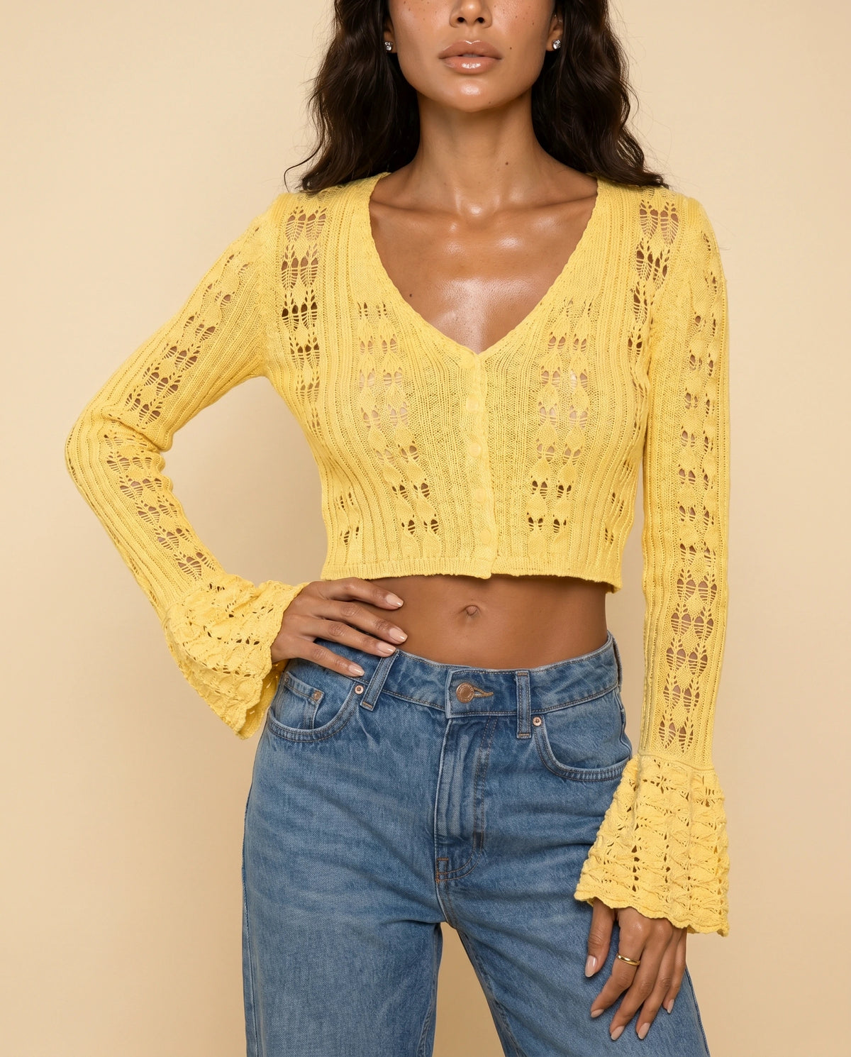 Solana Cardigan 1 detail | SKU: SC-48291-yellow-L-S2,SC-48291-yellow-M-S2,SC-48291-yellow-S-S2,SC-48291-yellow-XL-S2,SC-48291-yellow-XS-S2