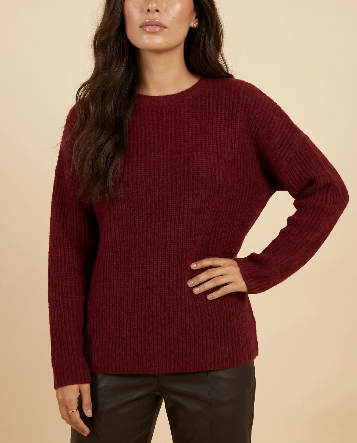 Marlo Sweater 1 detail | SKU: MS-48123-burgundy-L-S2,MS-48123-burgundy-M-S2,MS-48123-burgundy-S-S2,MS-48123-burgundy-XL-S2,MS-48123-burgundy-XS-S2