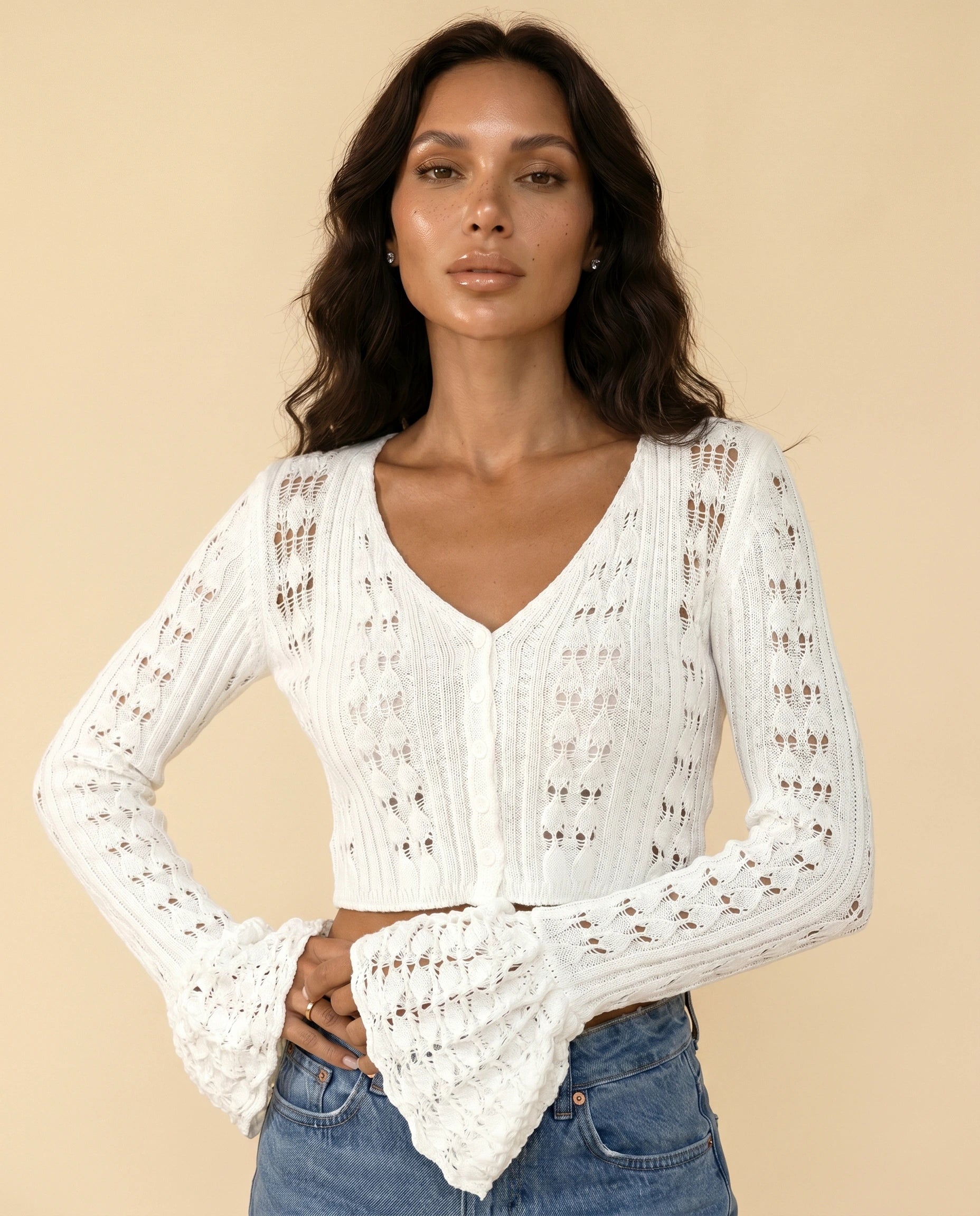 Laceflare Cardigan detail | SKU: LC-58239-WHT-L-S2,LC-58239-WHT-M-S2,LC-58239-WHT-S-S2,LC-58239-WHT-XL-S2,LC-58239-WHT-XS-S2