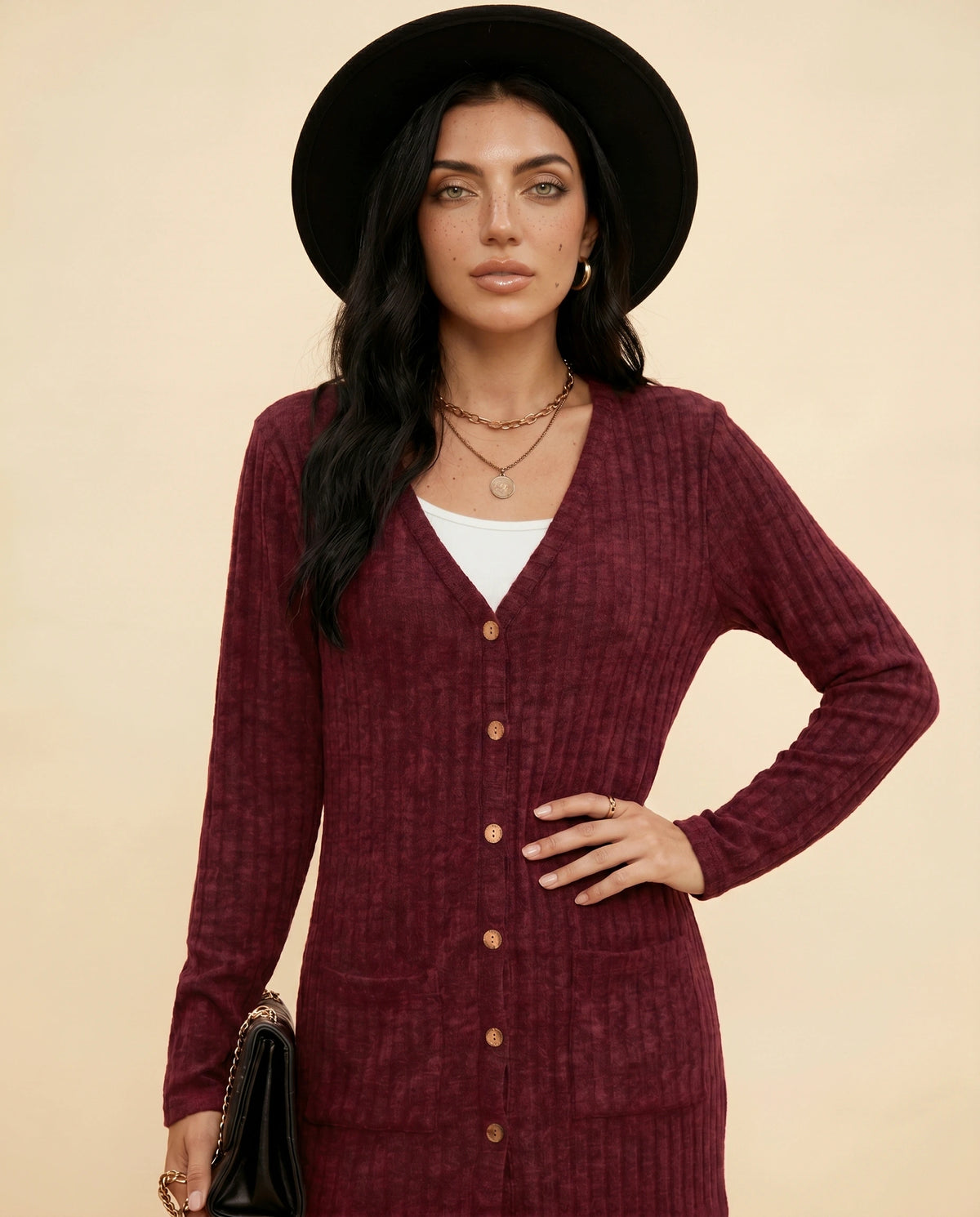 Merlot Cardigan 1 detail | SKU: MC-81426-burgundy-L-S2,MC-81426-burgundy-M-S2,MC-81426-burgundy-S-S2,MC-81426-burgundy-XL-S2,MC-81426-burgundy-XS-S2