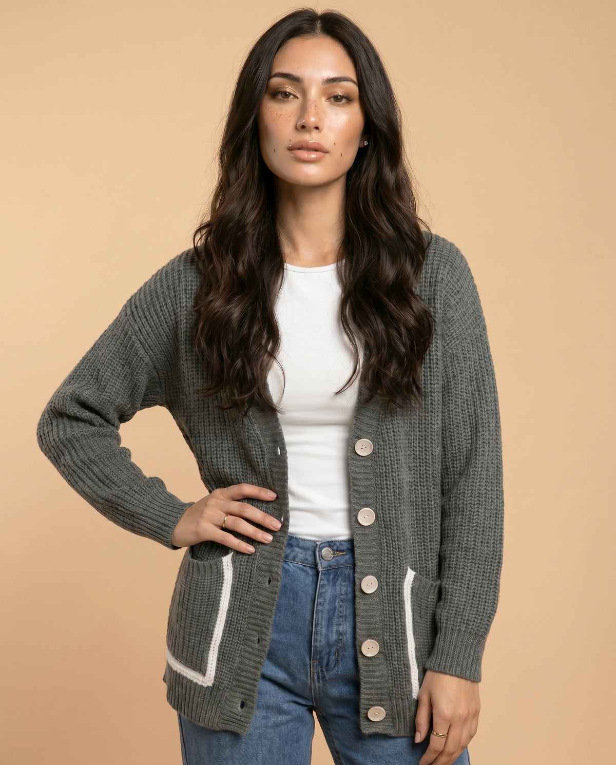 Linden Cardigan detail | SKU: LC-48291-Gray-L-S2,LC-48291-Gray-M-S2,LC-48291-Gray-S-S2,LC-48291-Gray-XL-S2,LC-48291-Gray-XS-S2