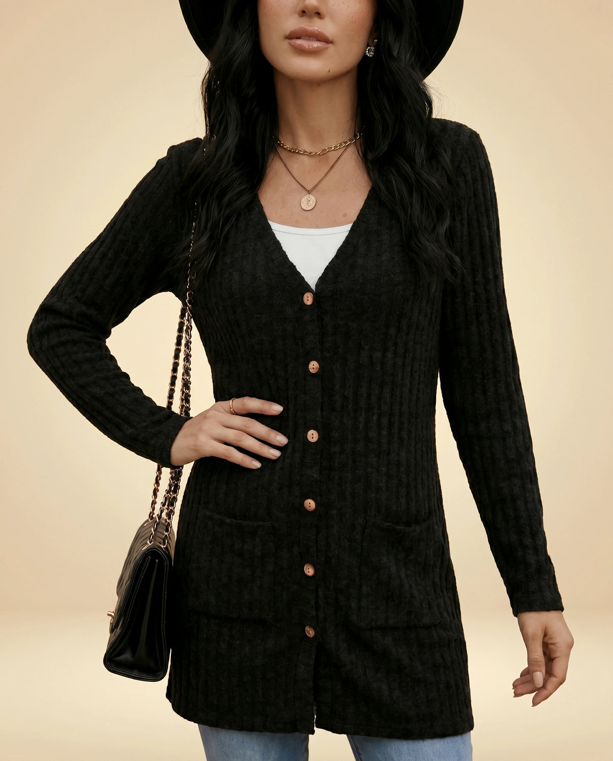 Nyx Cardigan 4 detail | SKU: NC-68421-black-L-S2,NC-68421-black-M-S2,NC-68421-black-S-S2,NC-68421-black-XL-S2,NC-68421-black-XS-S2
