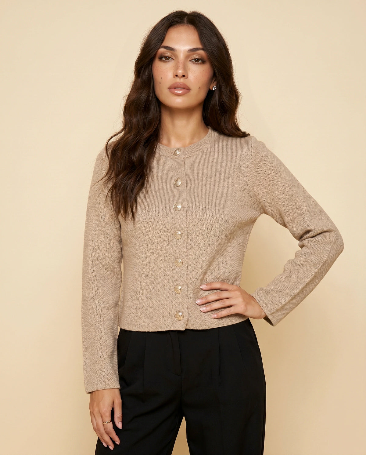 Sable Cardigan 2 detail | SKU: SBC-32817-beige-L-S2,SBC-32817-beige-M-S2,SBC-32817-beige-S-S2,SBC-32817-beige-XL-S2,SBC-32817-beige-XS-S2