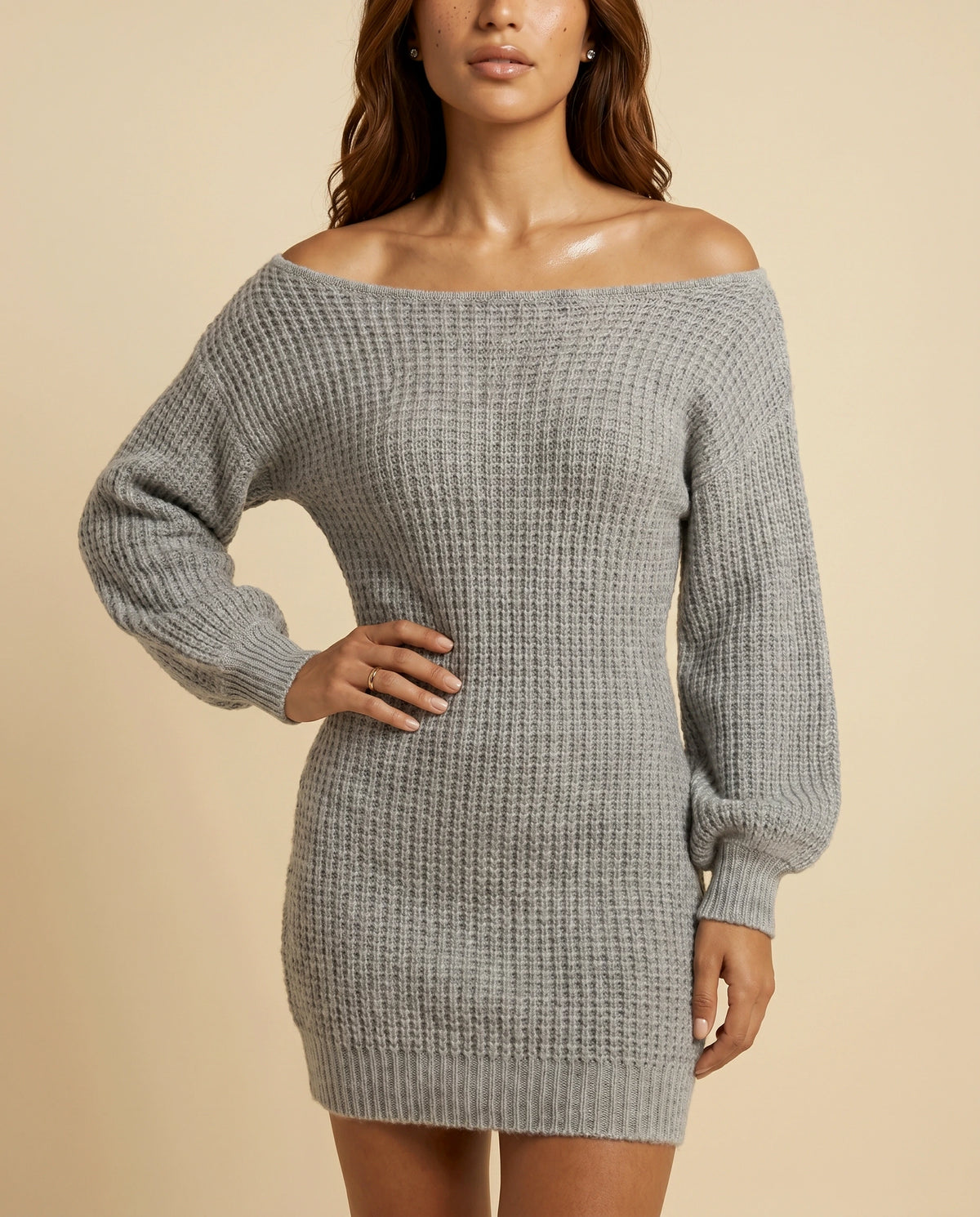 Wilhelmina Mini Dress 7797 detail | SKU: SLM-87245-grey-L-S2,SLM-87245-grey-M-S2,SLM-87245-grey-S-S2,SLM-87245-grey-XL-S2,SLM-87245-grey-XS-S2
