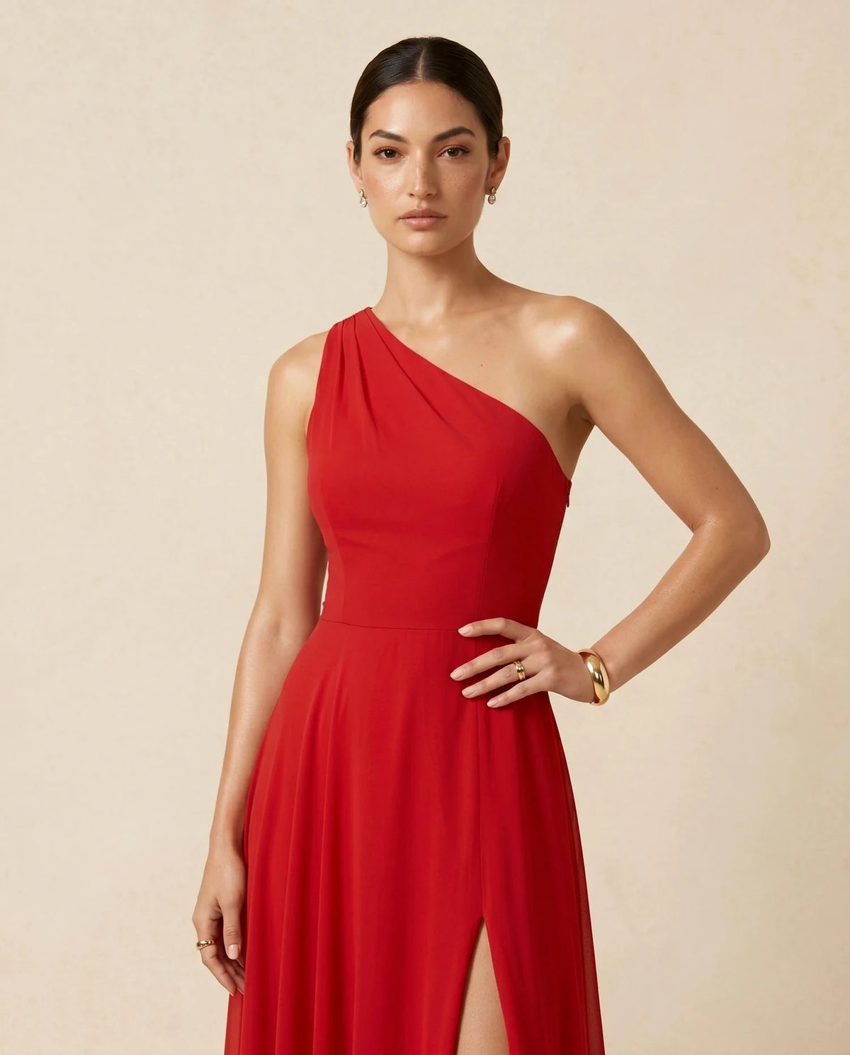 Caldera Maxi Dress – Black Satin maxi dress, bodice and waist detail by Slimona | SKU: CMD-58341-red-L-S2,CMD-58341-red-M-S2,CMD-58341-red-S-S2,CMD-58341-red-XL-S2,CMD-58341-red-XS-S2