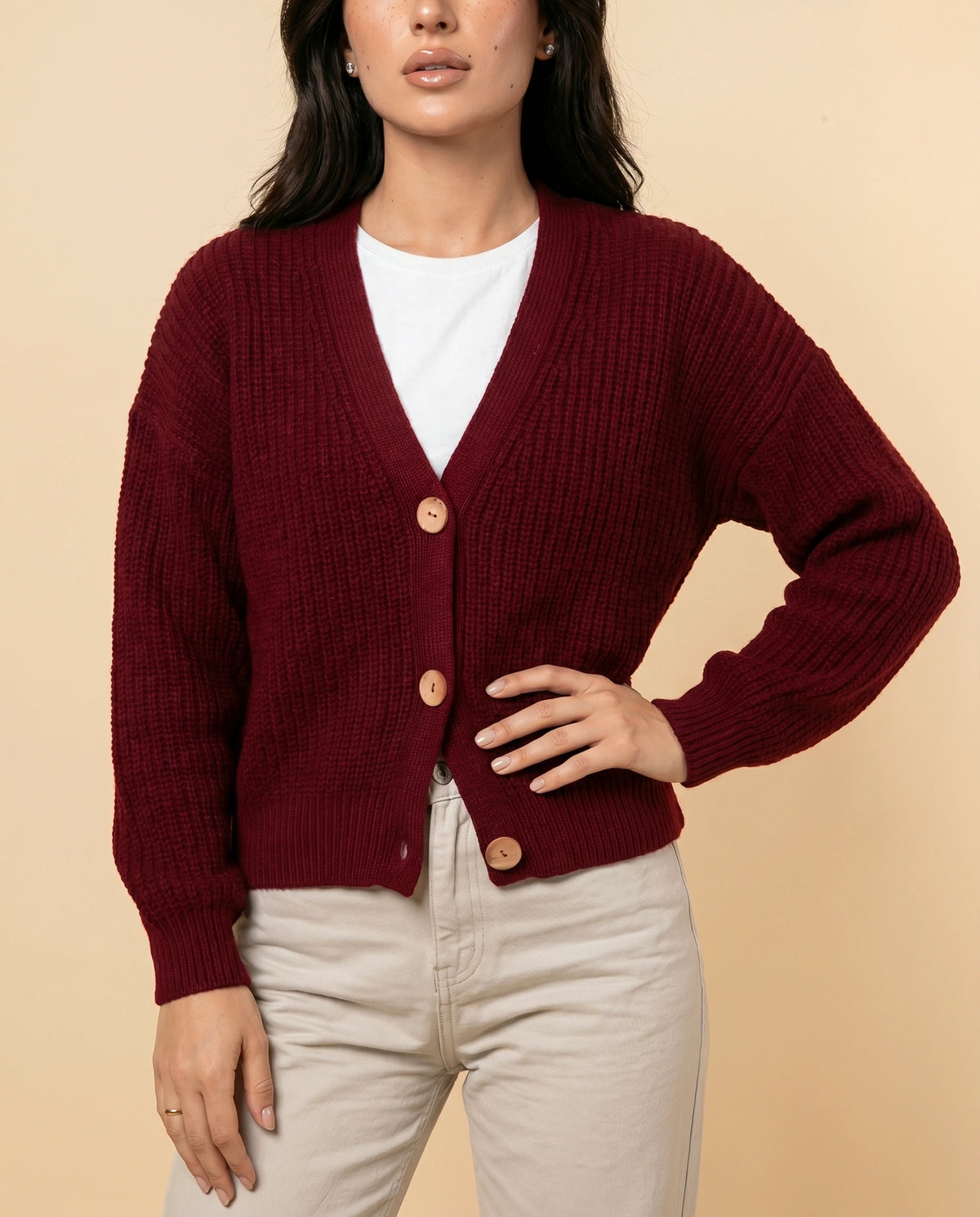Vesper Cardigan 1 detail | SKU: VC-39485-BURG-L-S2,VC-39485-BURG-M-S2,VC-39485-BURG-S-S2,VC-39485-BURG-XL-S2,VC-39485-BURG-XS-S2