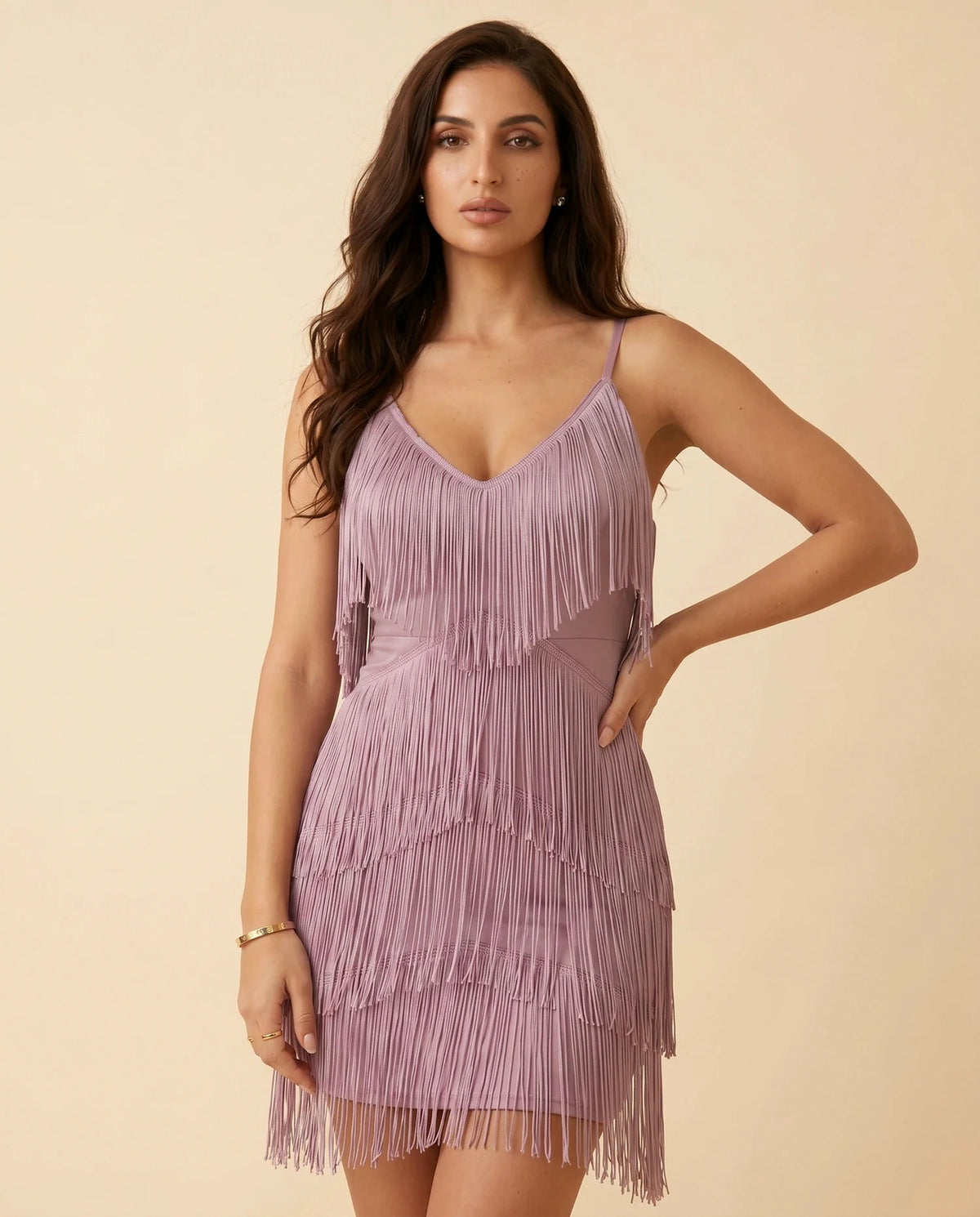 Lavender Mini Dress – Lavender V Neck mini dress, bodice and waist detail by Slimona | SKU: AMD-83641-white-L-S2,AMD-83641-white-M-S2,AMD-83641-white-S-S2,AMD-83641-white-XL-S2,AMD-83641-white-XS-S2