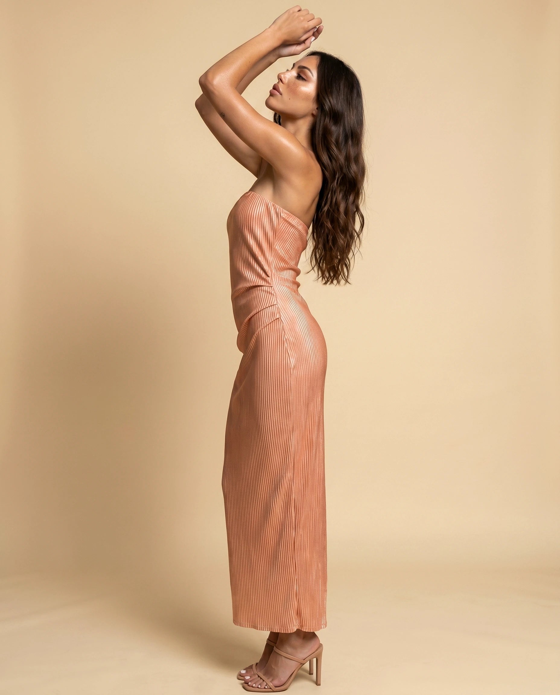 Champagne Maxi Dress side