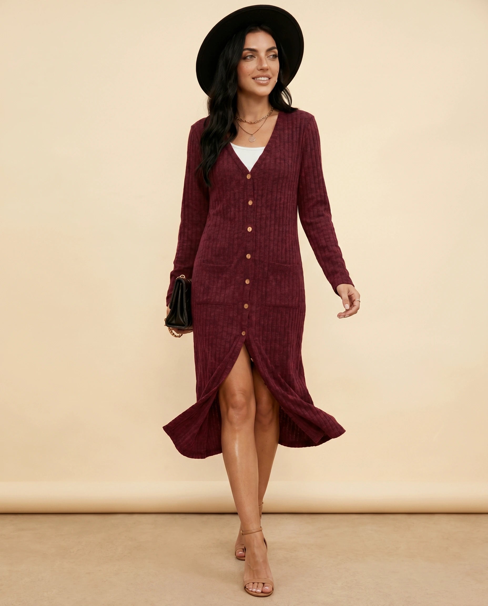 Merlot Cardigan 1 lifestyle