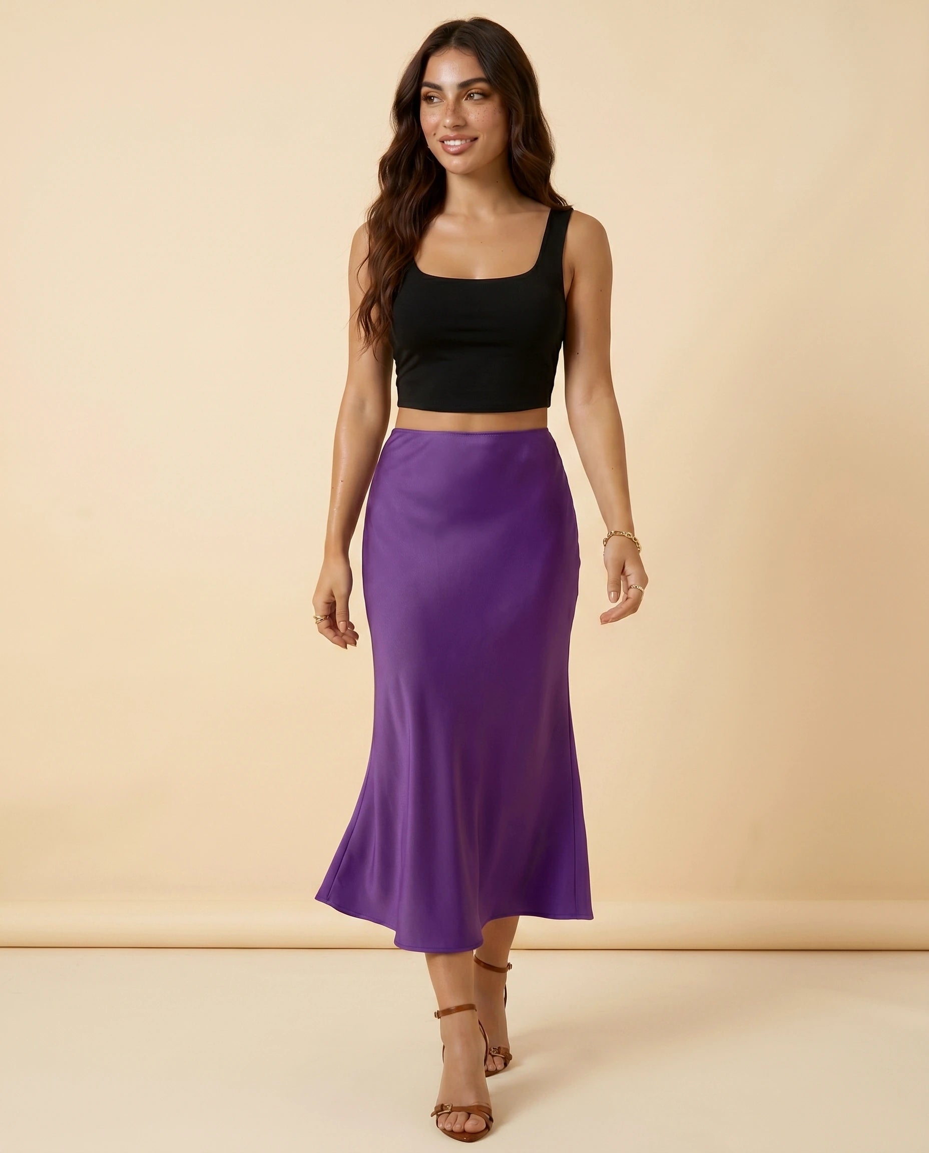 Amethyst Midi Skirt lifestyle | SKU: AMS-63984-purple-L-S2,AMS-63984-purple-M-S2,AMS-63984-purple-S-S2,AMS-63984-purple-XL-S2,AMS-63984-purple-XS-S2