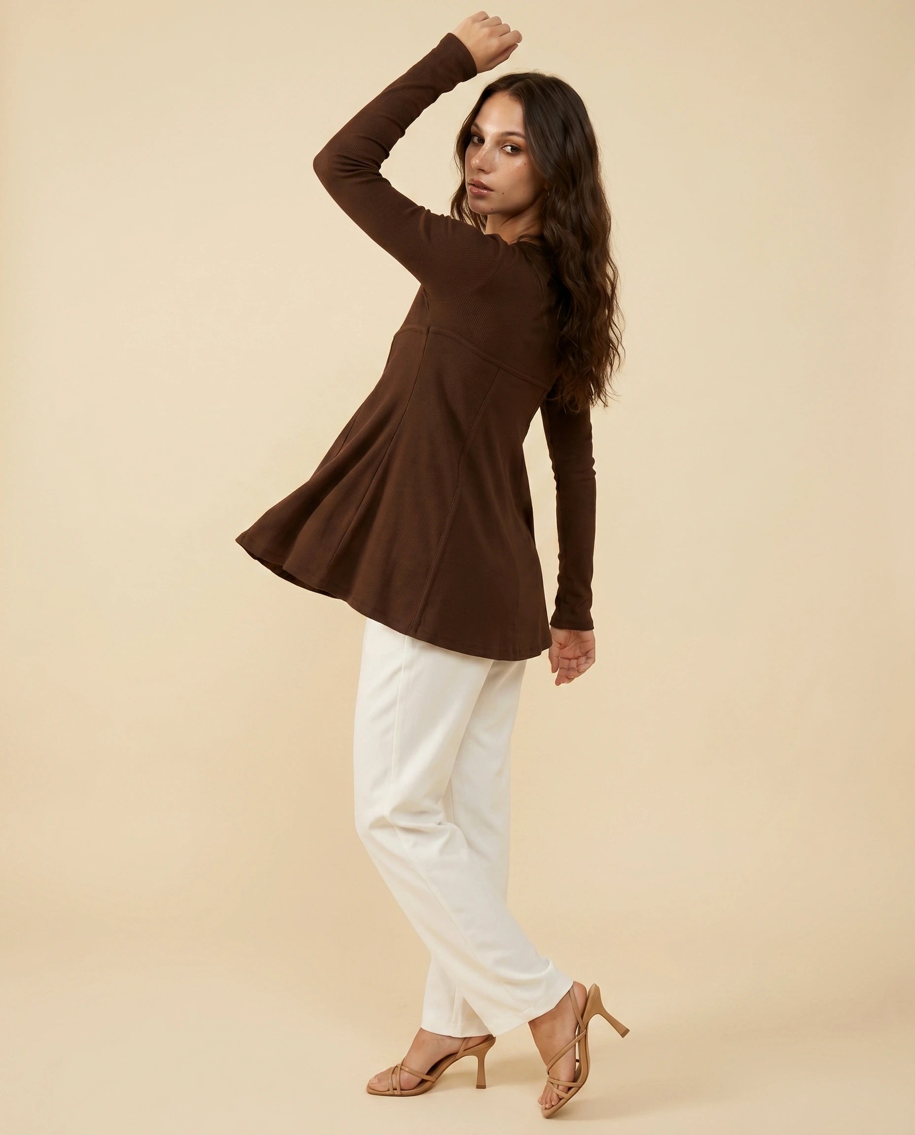 Cocoa Corset Top finale | SKU: CCT-41872-brown-L-S2,CCT-41872-brown-M-S2,CCT-41872-brown-S-S2,CCT-41872-brown-XL-S2,CCT-41872-brown-XS-S2