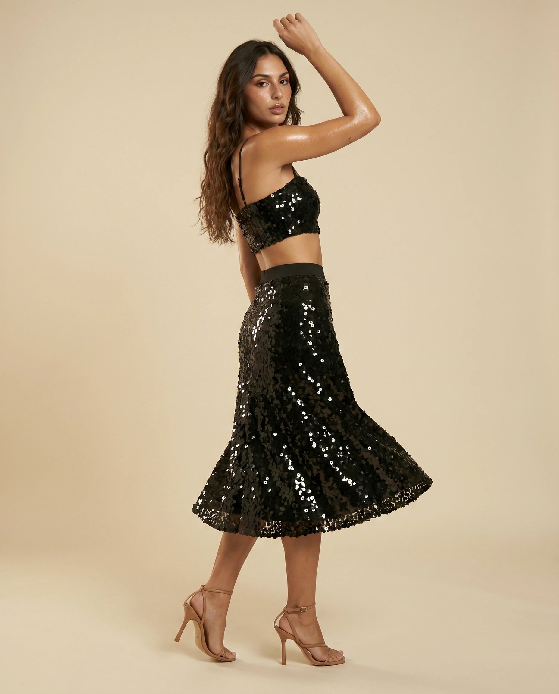 Noctura Midi Skirt finale | SKU: NMS-84631-black-L-S2,NMS-84631-black-M-S2,NMS-84631-black-S-S2,NMS-84631-black-XL-S2,NMS-84631-black-XS-S2