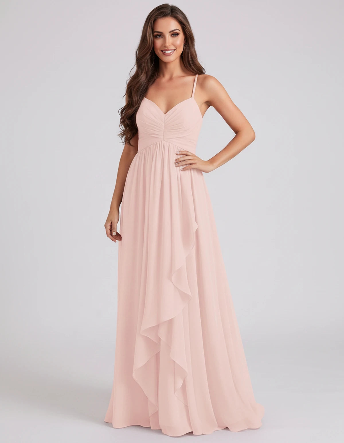 Adelaide Maxi Dress — Light Pink | SKU: SD-89585-lightpink-2,SD-89585-lightpink-4,SD-89585-lightpink-6,SD-89585-lightpink-8,SD-89585-lightpink-10,SD-89585-lightpink-12,SD-89585-lightpink-14,SD-89585-lightpink-16,SD-89585-lightpink-16W,SD-89585-lightpink-18W,SD-89585-lightpink-20W,SD-89585-lightpink-22W