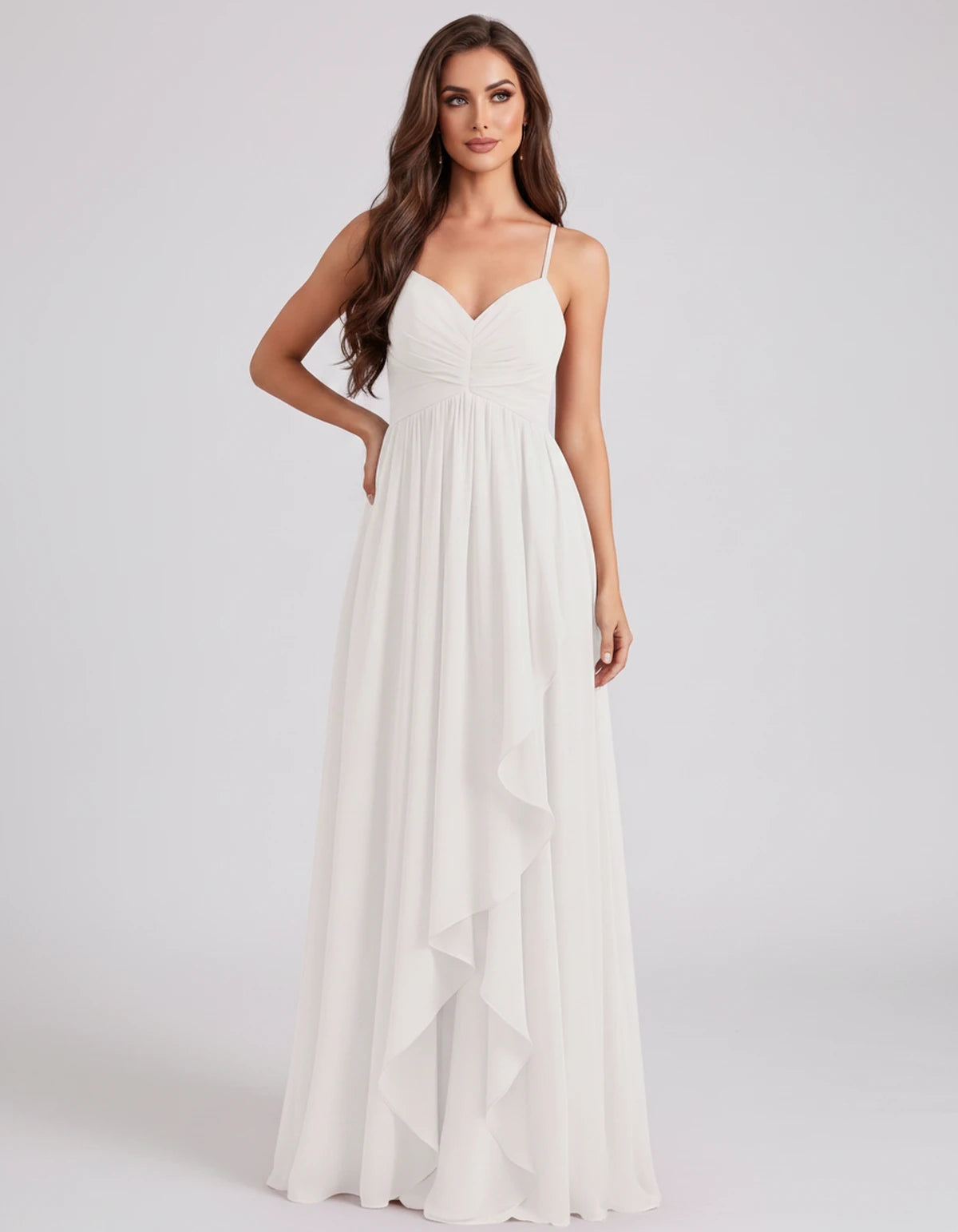 Adelaide Maxi Dress — White | SKU: SD-89585-white-2,SD-89585-white-4,SD-89585-white-6,SD-89585-white-8,SD-89585-white-10,SD-89585-white-12,SD-89585-white-14,SD-89585-white-16,SD-89585-white-16W,SD-89585-white-18W,SD-89585-white-20W,SD-89585-white-22W