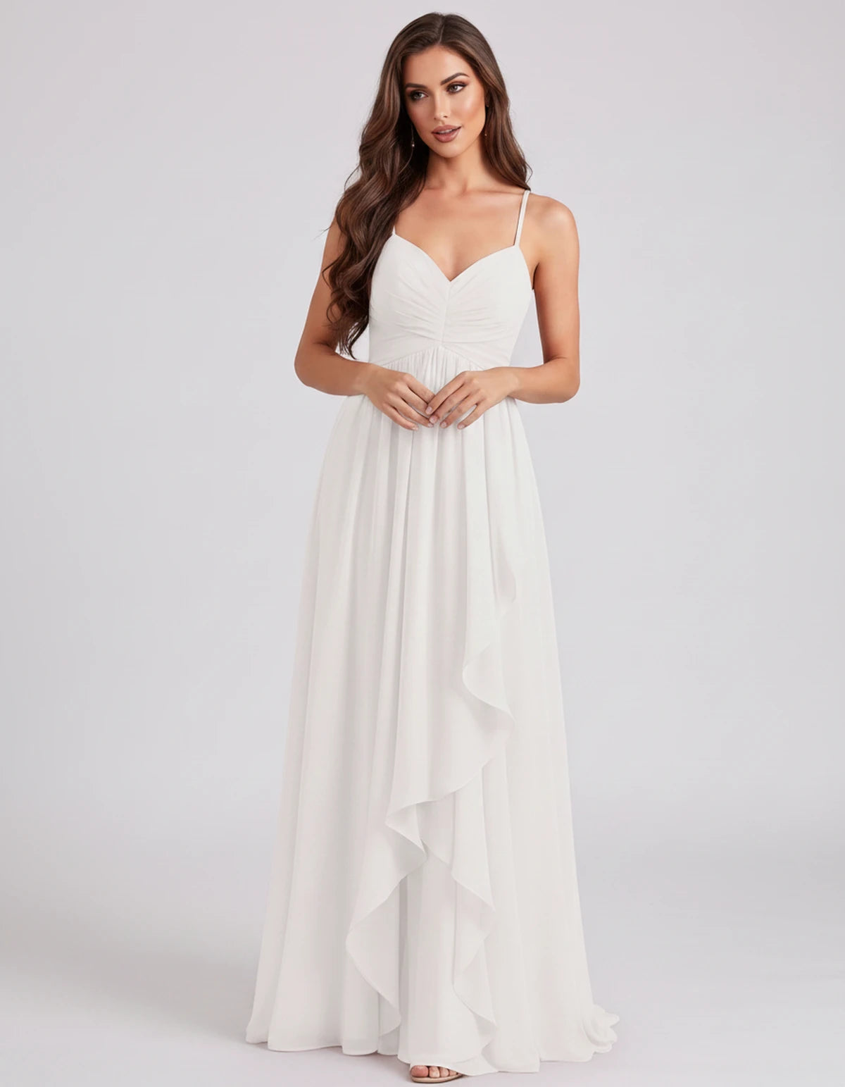 Adelaide Maxi Dress — White | SKU: SD-89585-white-2,SD-89585-white-4,SD-89585-white-6,SD-89585-white-8,SD-89585-white-10,SD-89585-white-12,SD-89585-white-14,SD-89585-white-16,SD-89585-white-16W,SD-89585-white-18W,SD-89585-white-20W,SD-89585-white-22W