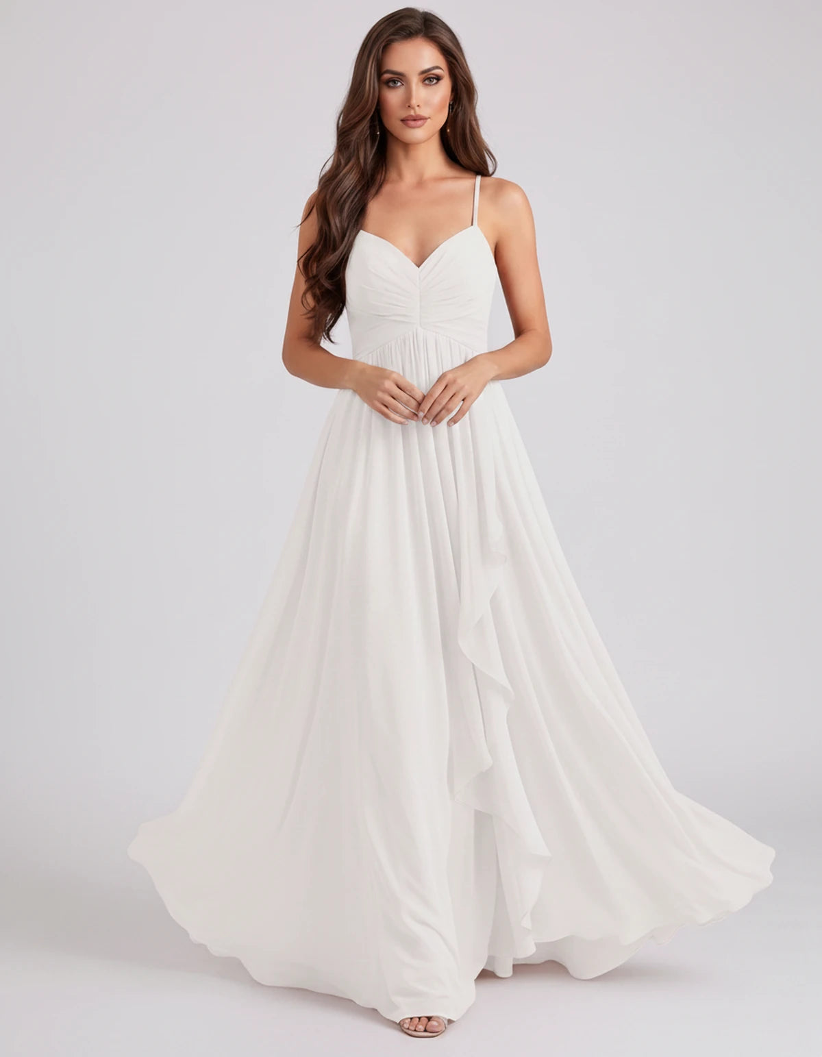 Adelaide Maxi Dress — White | SKU: SD-89585-white-2,SD-89585-white-4,SD-89585-white-6,SD-89585-white-8,SD-89585-white-10,SD-89585-white-12,SD-89585-white-14,SD-89585-white-16,SD-89585-white-16W,SD-89585-white-18W,SD-89585-white-20W,SD-89585-white-22W