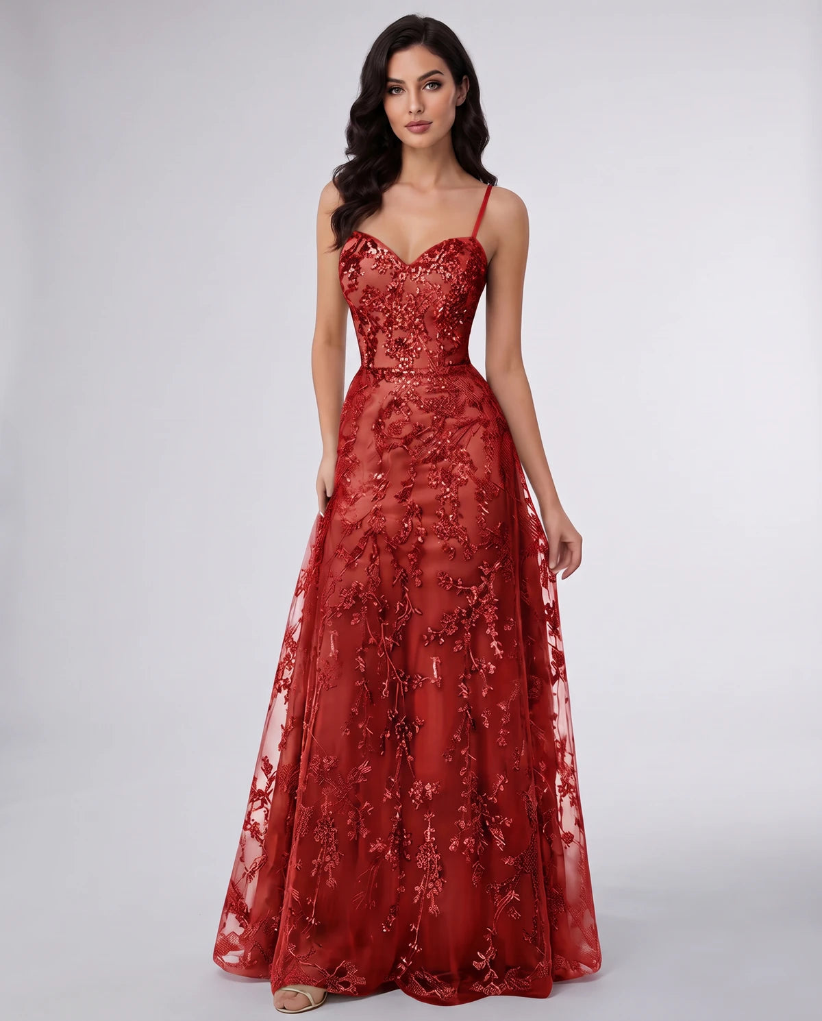 Adriana Maxi Dress — Red