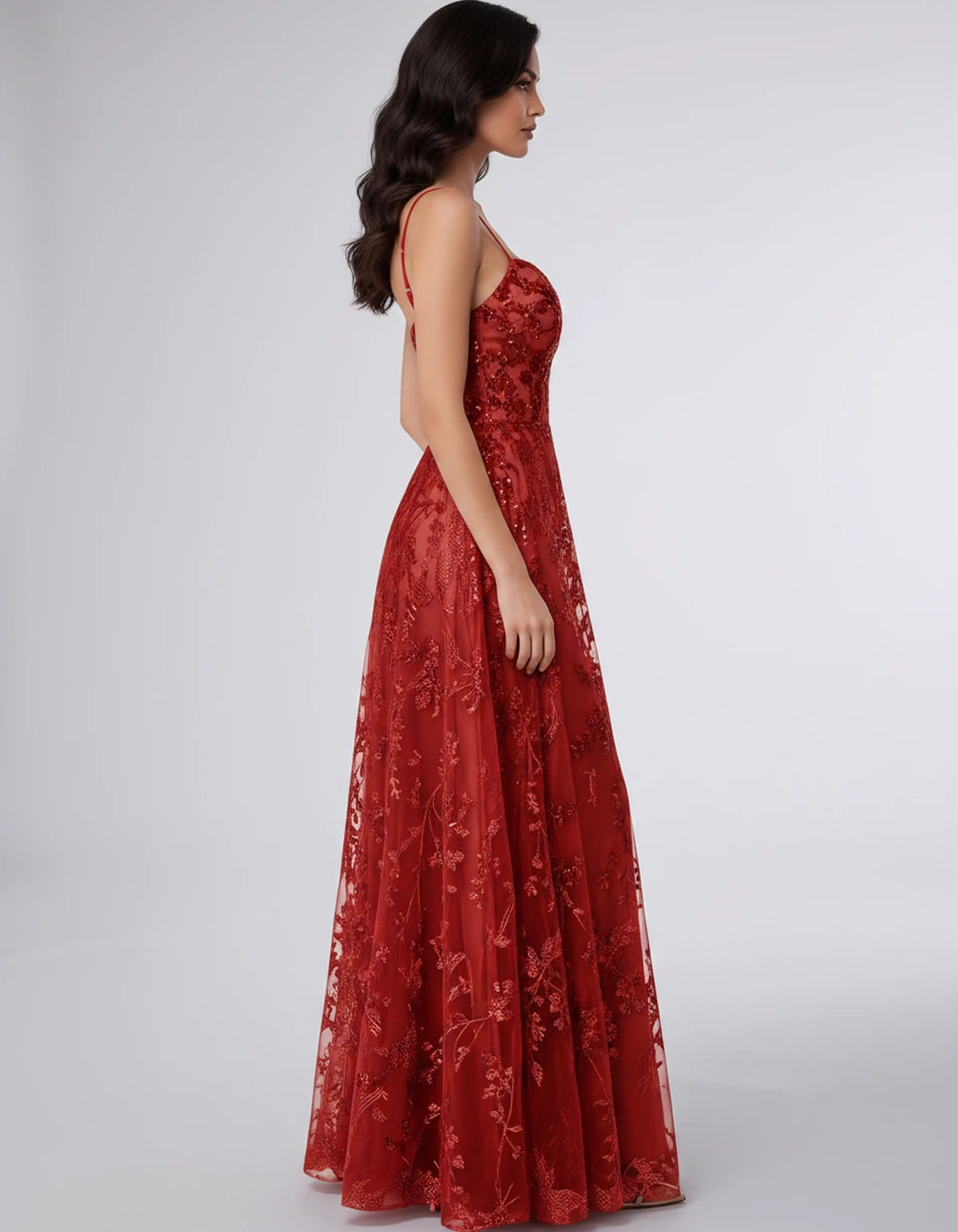 Adriana Maxi Dress — Red | SKU: SD-11659-red-2,SD-11659-red-4,SD-11659-red-6,SD-11659-red-8,SD-11659-red-10,SD-11659-red-12,SD-11659-red-14,SD-11659-red-16,SD-11659-red-16W,SD-11659-red-18W,SD-11659-red-20W,SD-11659-red-22W