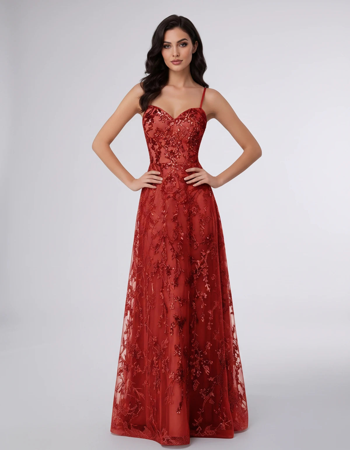 Adriana Maxi Dress — Red | SKU: SD-11659-red-2,SD-11659-red-4,SD-11659-red-6,SD-11659-red-8,SD-11659-red-10,SD-11659-red-12,SD-11659-red-14,SD-11659-red-16,SD-11659-red-16W,SD-11659-red-18W,SD-11659-red-20W,SD-11659-red-22W