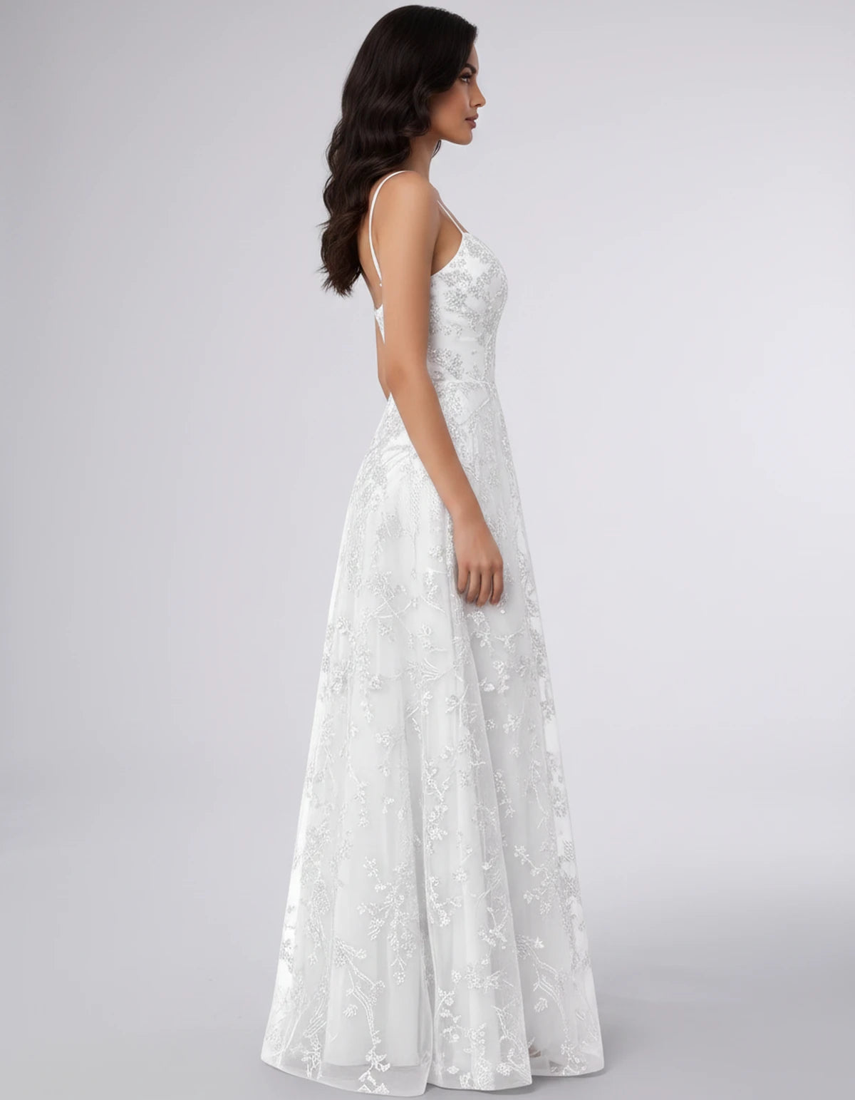 Adriana Maxi Dress — White | SKU: SD-11659-white-2,SD-11659-white-4,SD-11659-white-6,SD-11659-white-8,SD-11659-white-10,SD-11659-white-12,SD-11659-white-14,SD-11659-white-16,SD-11659-white-16W,SD-11659-white-18W,SD-11659-white-20W,SD-11659-white-22W