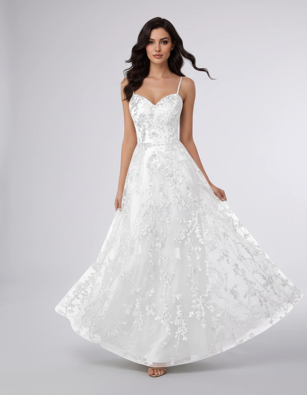 Adriana Maxi Dress — White | SKU: SD-11659-white-2,SD-11659-white-4,SD-11659-white-6,SD-11659-white-8,SD-11659-white-10,SD-11659-white-12,SD-11659-white-14,SD-11659-white-16,SD-11659-white-16W,SD-11659-white-18W,SD-11659-white-20W,SD-11659-white-22W