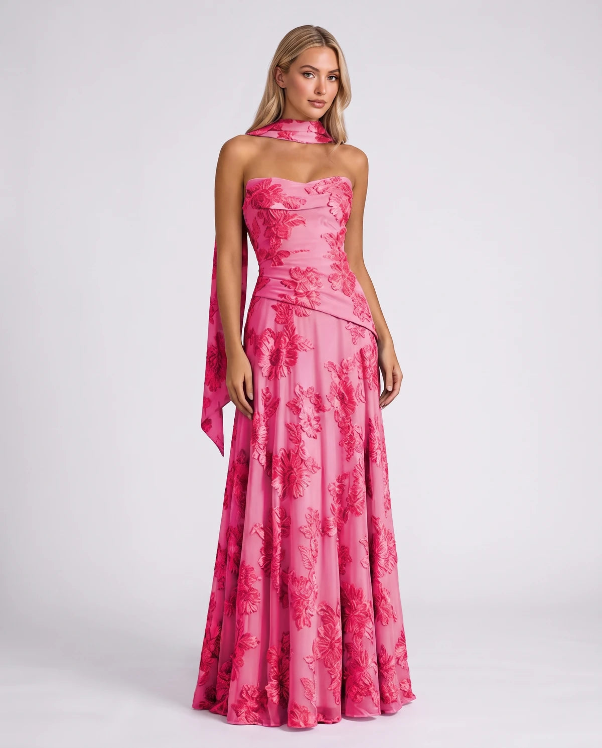 Alcyone Maxi Dress — Hot Pink