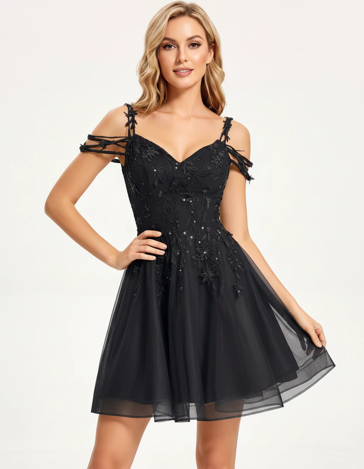 Alessia Mini Dress — Black | SKU: SD-31886-black-2,SD-31886-black-4,SD-31886-black-8,SD-31886-black-20 Plus,SD-31886-black-6,SD-31886-black-10,SD-31886-black-12,SD-31886-black-18 Plus,SD-31886-black-16,SD-31886-black-22 Plus,SD-31886-black-14,SD-31886-black-16 Plus