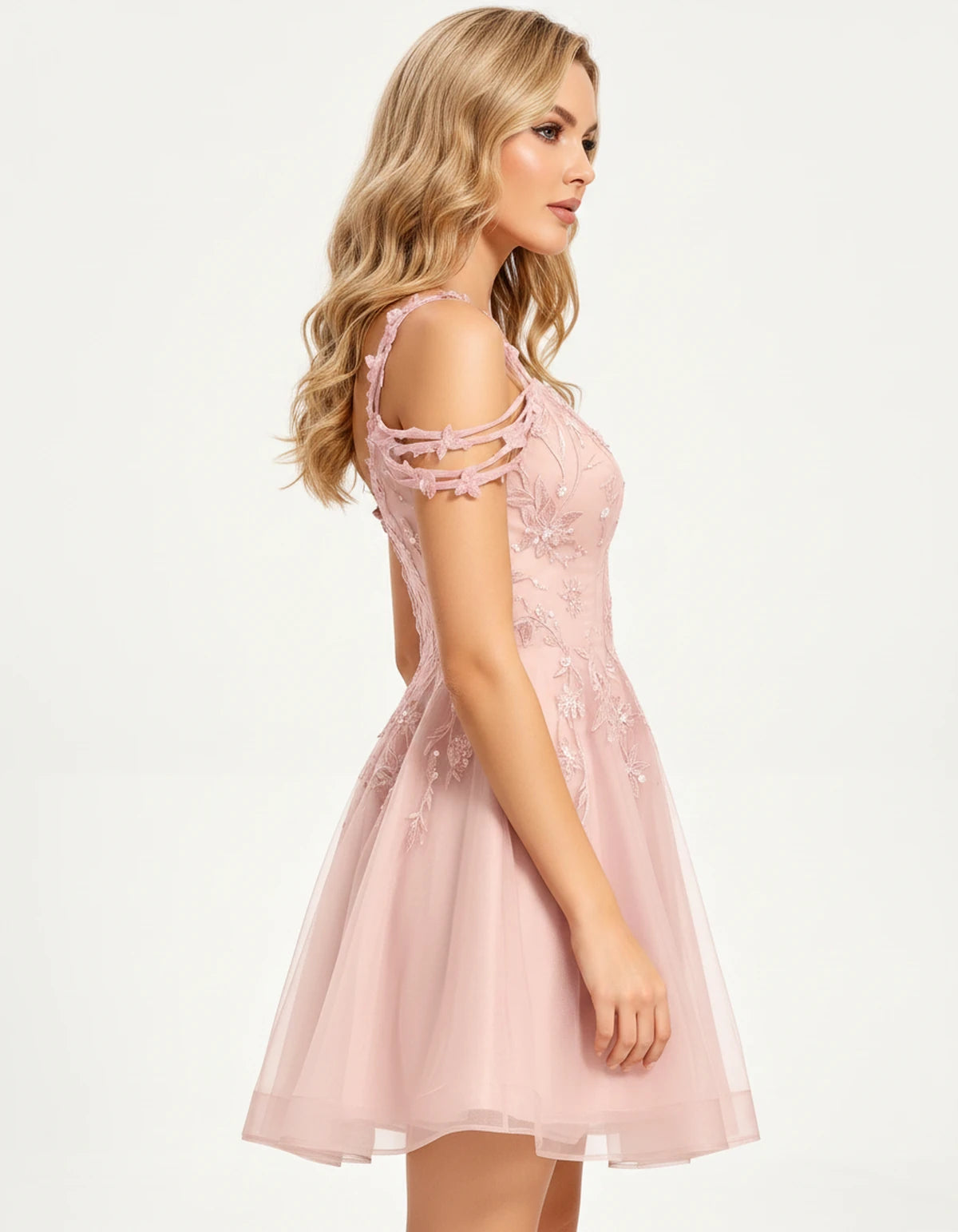 Alessia Mini Dress — Blush | SKU: SD-31886-blush-2,SD-31886-blush-4,SD-31886-blush-8,SD-31886-blush-20 Plus,SD-31886-blush-6,SD-31886-blush-10,SD-31886-blush-12,SD-31886-blush-18 Plus,SD-31886-blush-16,SD-31886-blush-22 Plus,SD-31886-blush-14,SD-31886-blush-16 Plus