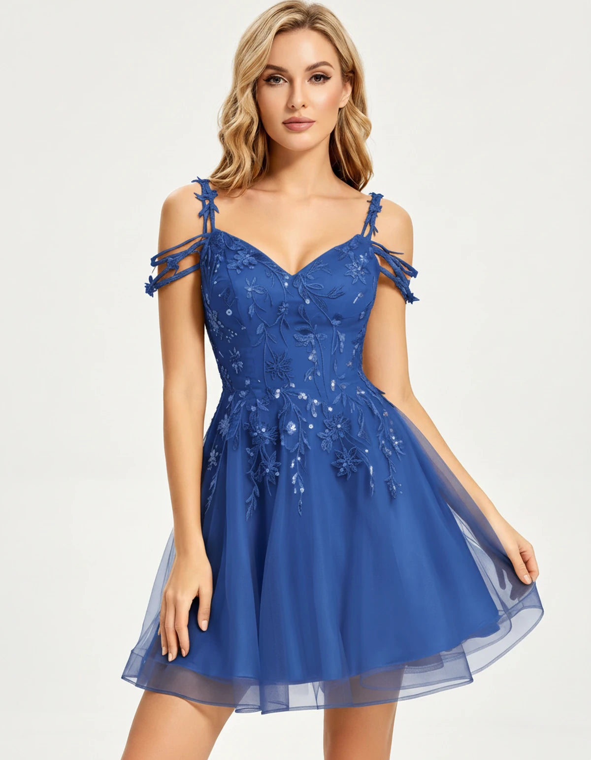 Alessia Mini Dress — Royal Blue