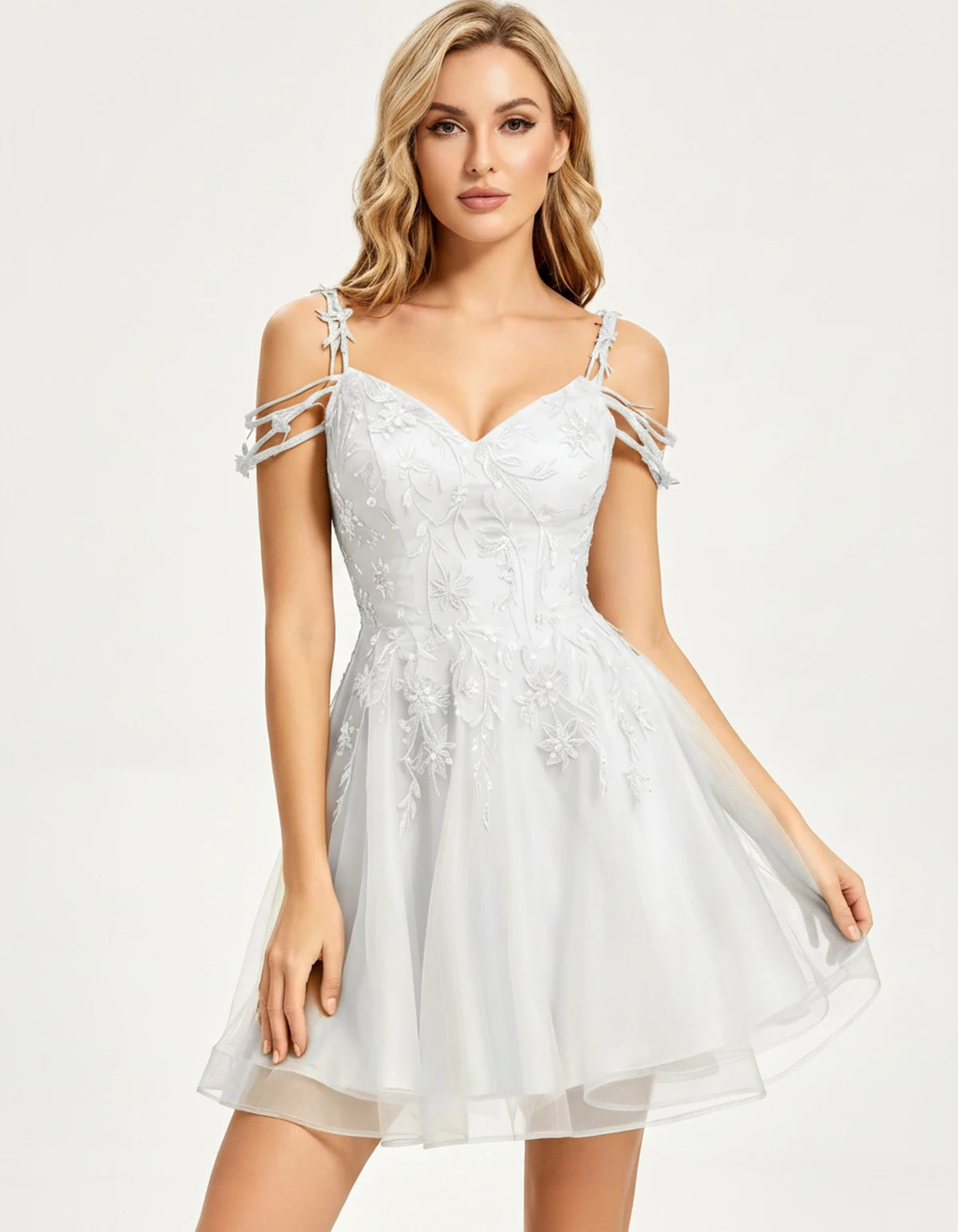 Alessia Mini Dress — White