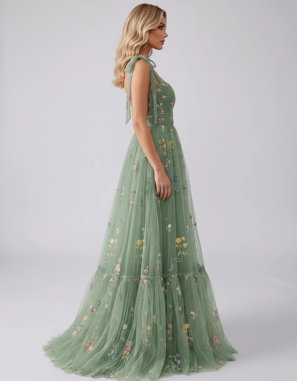 Almeria Maxi Dress — Green | SKU: SD-25158-green-2,SD-25158-green-4,SD-25158-green-6,SD-25158-green-8,SD-25158-green-10,SD-25158-green-12,SD-25158-green-14,SD-25158-green-16,SD-25158-green-16W,SD-25158-green-18W,SD-25158-green-20W,SD-25158-green-22W