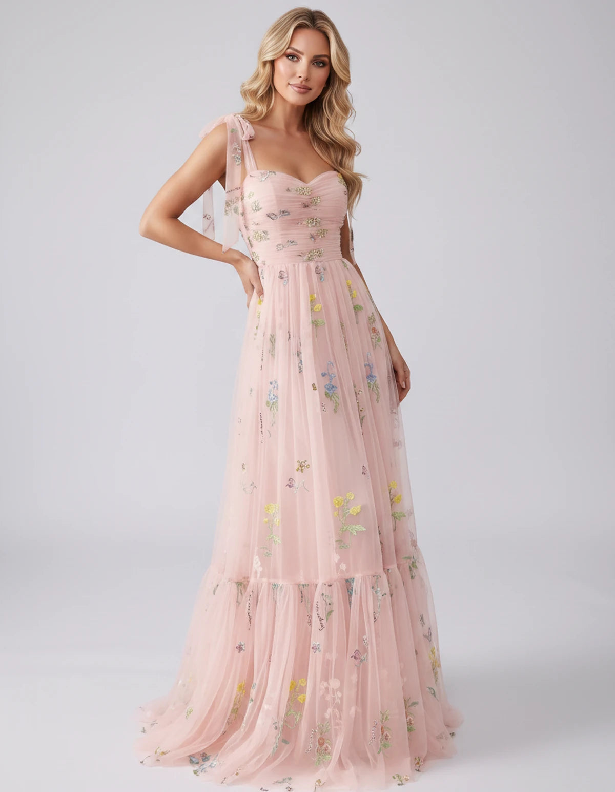 Almeria Maxi Dress — Pink | SKU: SD-25158-pink-2,SD-25158-pink-4,SD-25158-pink-6,SD-25158-pink-8,SD-25158-pink-10,SD-25158-pink-12,SD-25158-pink-14,SD-25158-pink-16,SD-25158-pink-16W,SD-25158-pink-18W,SD-25158-pink-20W,SD-25158-pink-22W