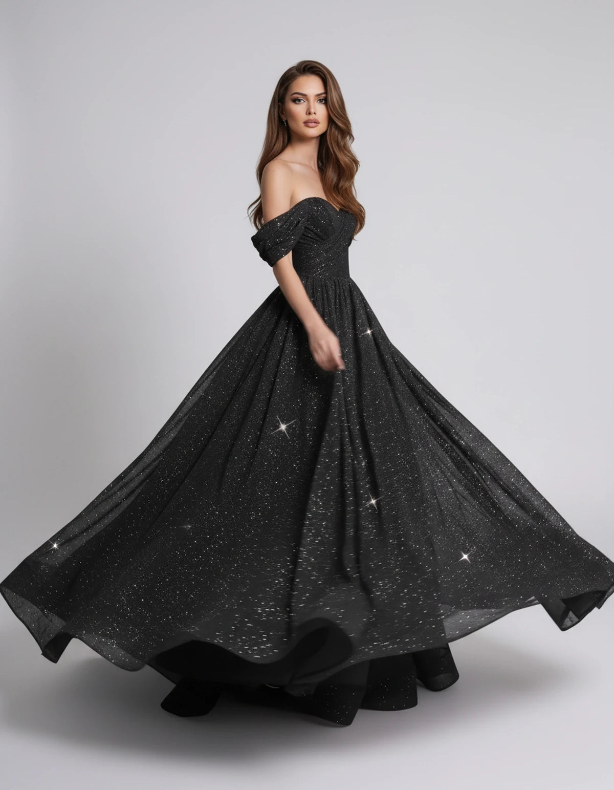 Alouette Maxi Dress — Black | SKU: SD-19817-black-2,SD-19817-black-4,SD-19817-black-6,SD-19817-black-8,SD-19817-black-10,SD-19817-black-12,SD-19817-black-14,SD-19817-black-16,SD-19817-black-16W,SD-19817-black-18W,SD-19817-black-20W,SD-19817-black-22W