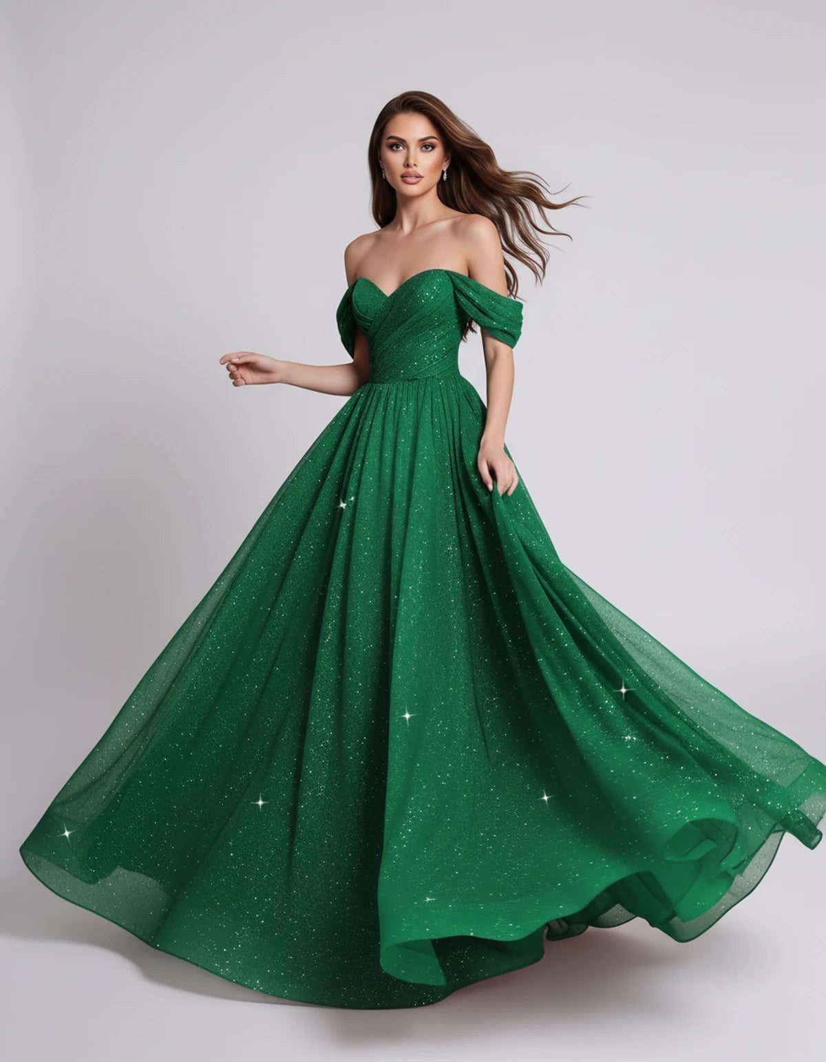 Alouette Maxi Dress — Green | SKU: SD-19817-green-2,SD-19817-green-4,SD-19817-green-6,SD-19817-green-8,SD-19817-green-10,SD-19817-green-12,SD-19817-green-14,SD-19817-green-16,SD-19817-green-16W,SD-19817-green-18W,SD-19817-green-20W,SD-19817-green-22W