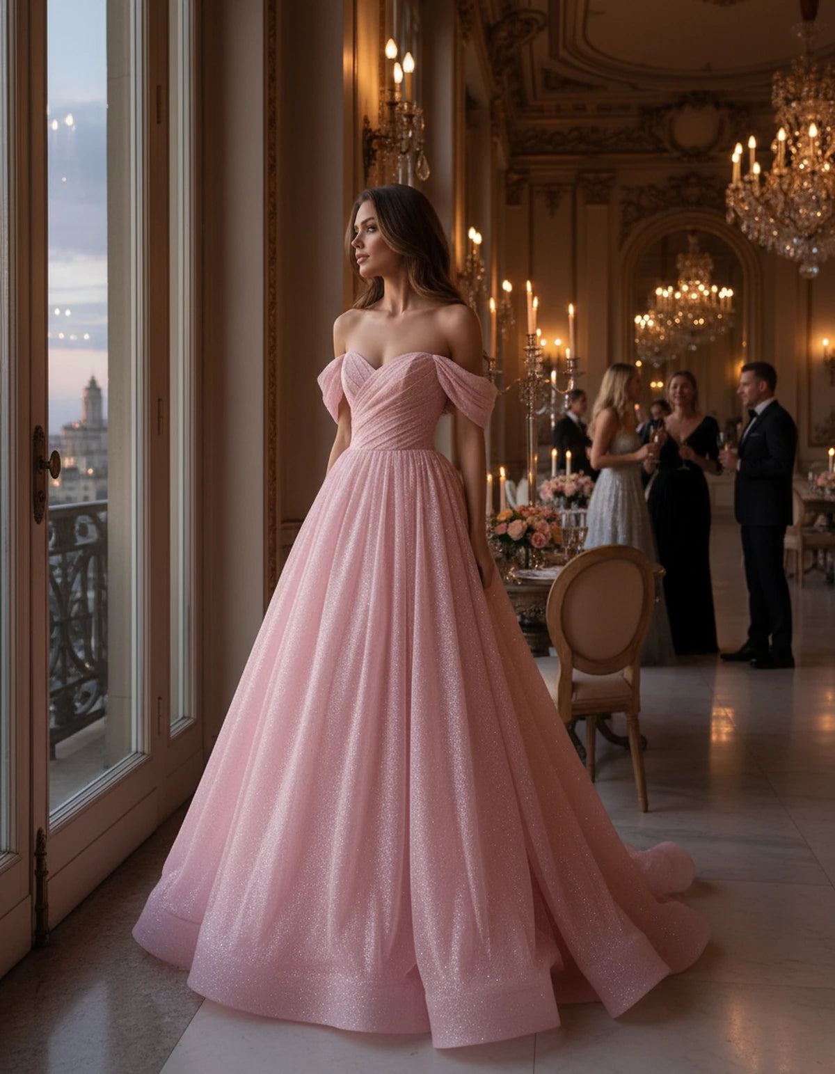 Alouette Maxi Dress — Pink | SKU: SD-19817-pink-2,SD-19817-pink-4,SD-19817-pink-6,SD-19817-pink-8,SD-19817-pink-10,SD-19817-pink-12,SD-19817-pink-14,SD-19817-pink-16,SD-19817-pink-16W,SD-19817-pink-18W,SD-19817-pink-20W,SD-19817-pink-22W