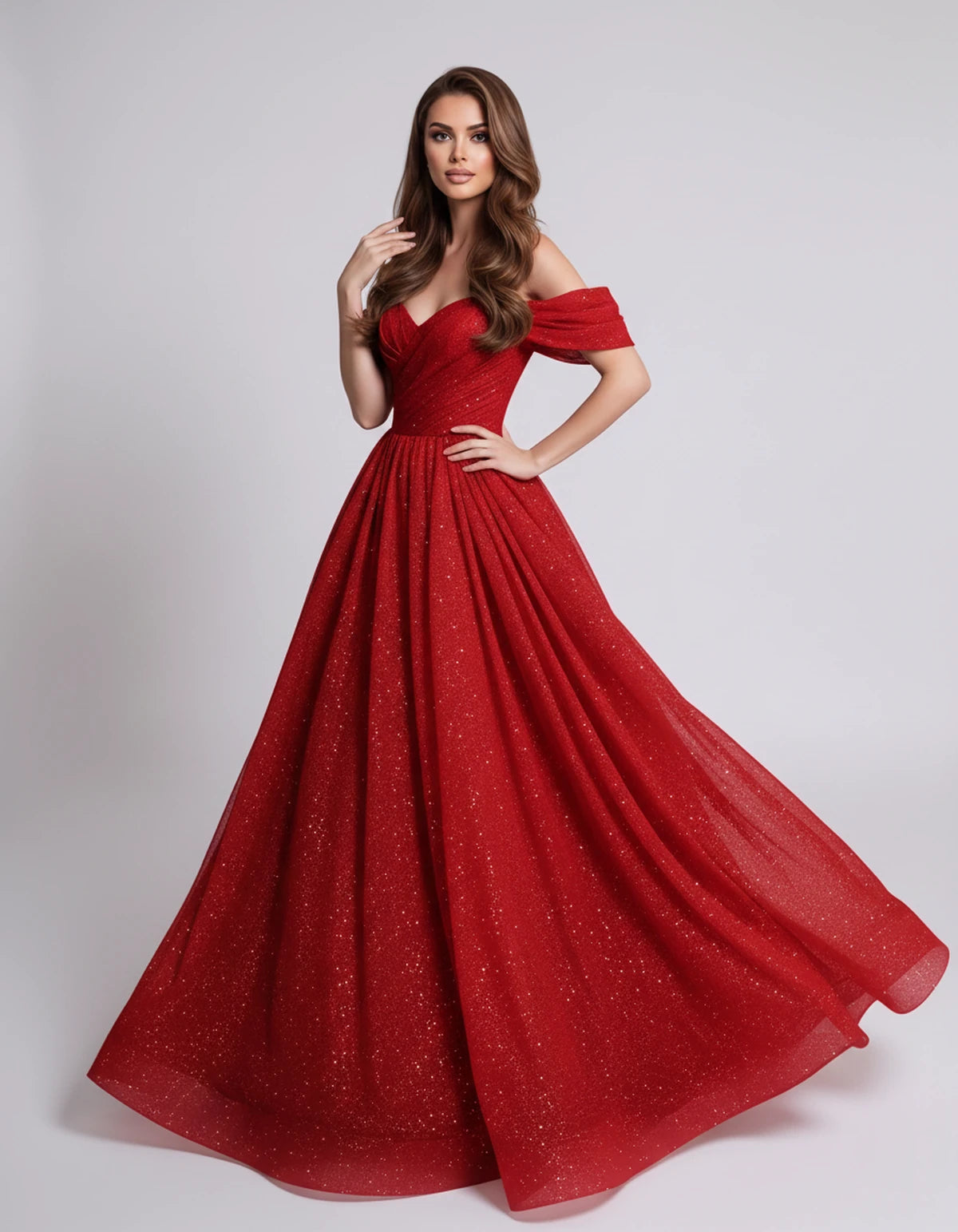 Alouette Maxi Dress — Red | SKU: SD-19817-red-2,SD-19817-red-4,SD-19817-red-6,SD-19817-red-8,SD-19817-red-10,SD-19817-red-12,SD-19817-red-14,SD-19817-red-16,SD-19817-red-16W,SD-19817-red-18W,SD-19817-red-20W,SD-19817-red-22W