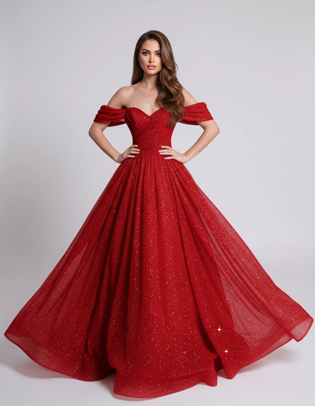 Alouette Maxi Dress — Red | SKU: SD-19817-red-2,SD-19817-red-4,SD-19817-red-6,SD-19817-red-8,SD-19817-red-10,SD-19817-red-12,SD-19817-red-14,SD-19817-red-16,SD-19817-red-16W,SD-19817-red-18W,SD-19817-red-20W,SD-19817-red-22W