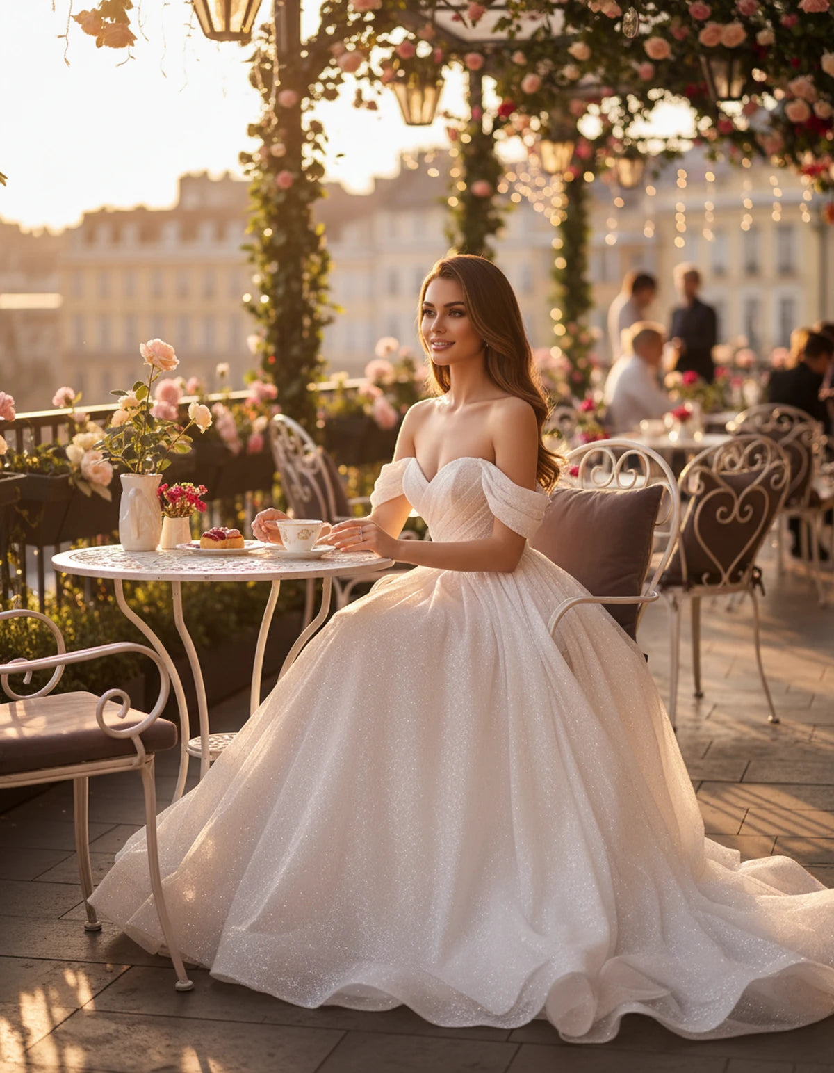 Alouette Maxi Dress — White | SKU: SD-19817-white-2,SD-19817-white-4,SD-19817-white-6,SD-19817-white-8,SD-19817-white-10,SD-19817-white-12,SD-19817-white-14,SD-19817-white-16,SD-19817-white-16W,SD-19817-white-18W,SD-19817-white-20W,SD-19817-white-22W