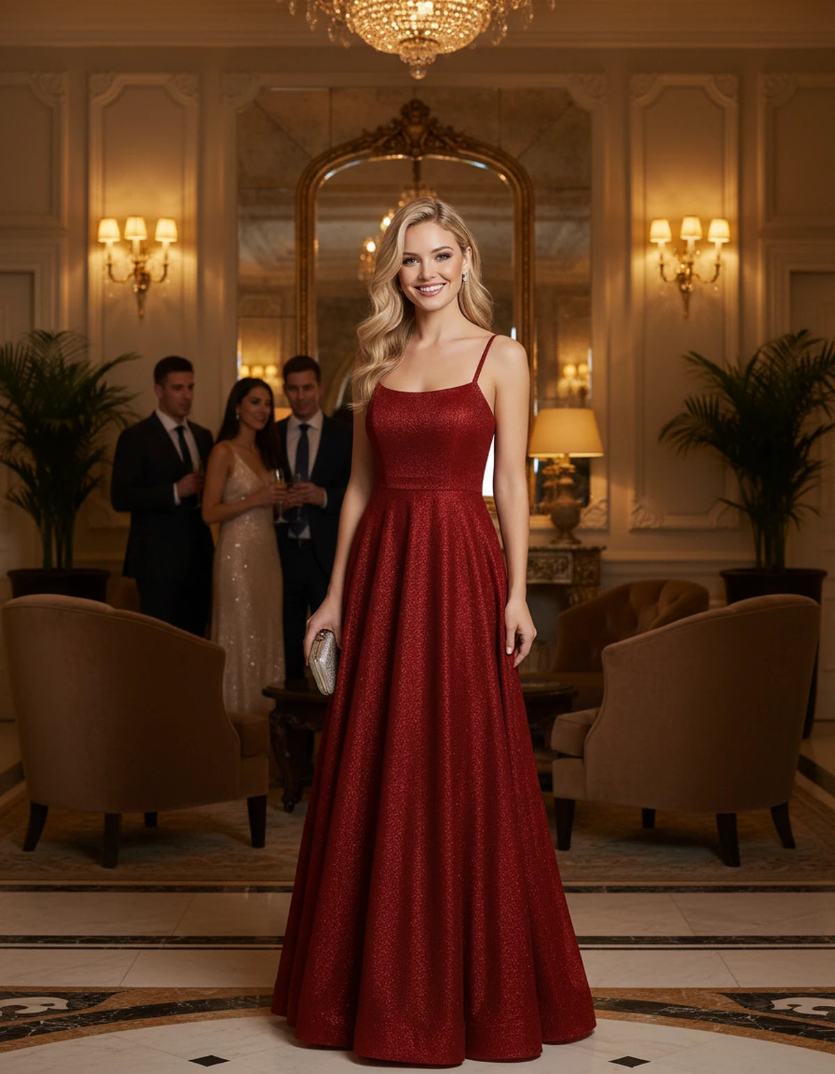 Amalfi Maxi Dress — Red | SKU: SD-51477-red-2,SD-51477-red-4,SD-51477-red-6,SD-51477-red-8,SD-51477-red-10,SD-51477-red-12,SD-51477-red-14,SD-51477-red-16,SD-51477-red-16W,SD-51477-red-18W,SD-51477-red-20W,SD-51477-red-22W