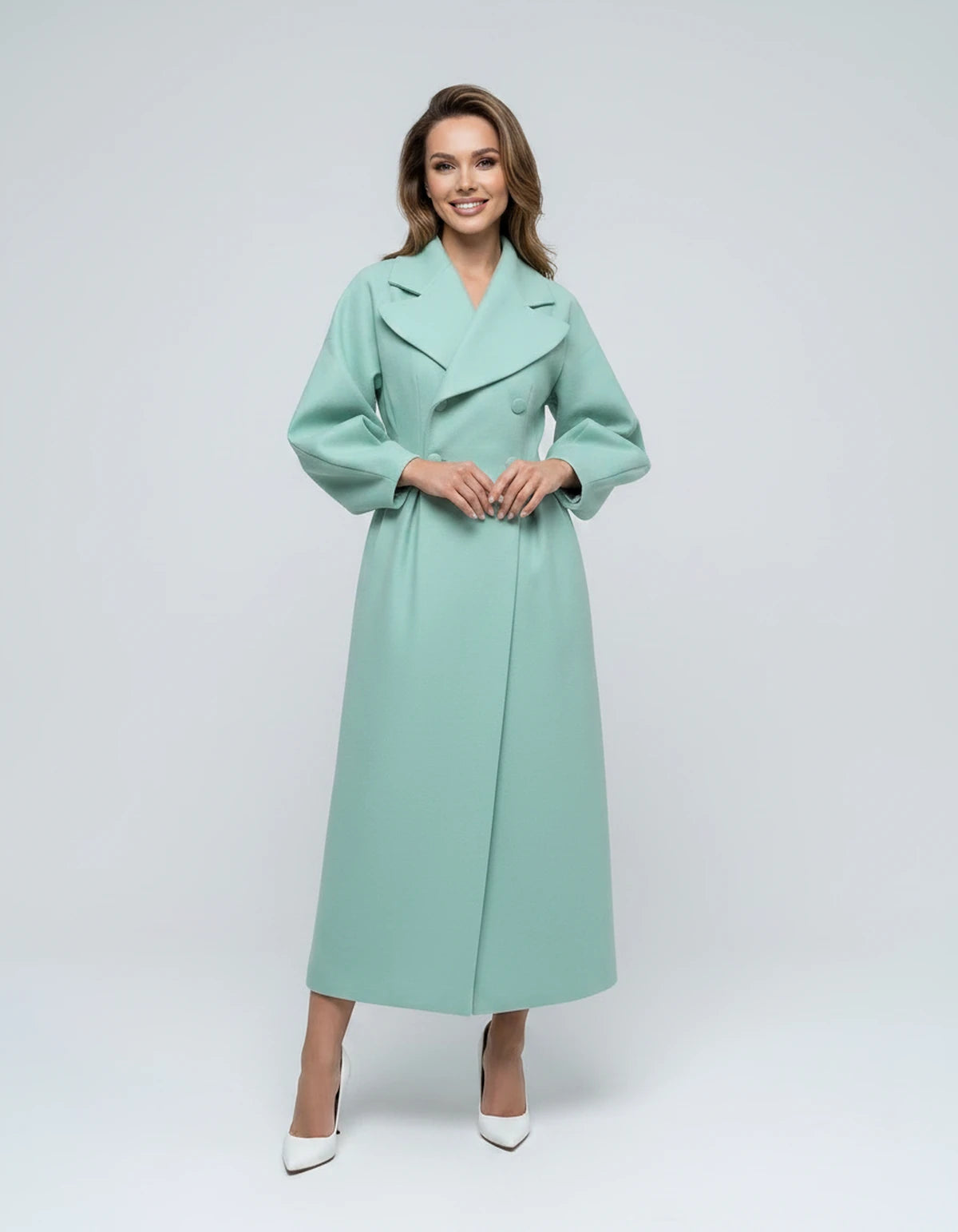 Amarante14 Coat — Green | SKU: SD-28497-green-XS,SD-28497-green-S,SD-28497-green-M,SD-28497-green-L,SD-28497-green-XL,SD-28497-green-2XL
