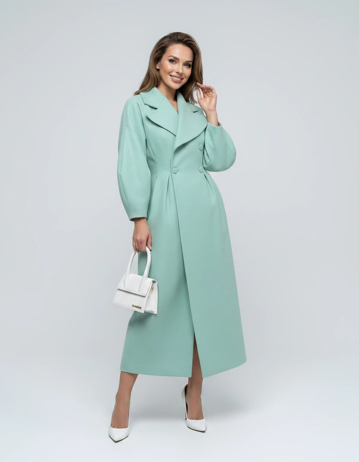 Amarante14 Coat — Green | SKU: SD-28497-green-XS,SD-28497-green-S,SD-28497-green-M,SD-28497-green-L,SD-28497-green-XL,SD-28497-green-2XL