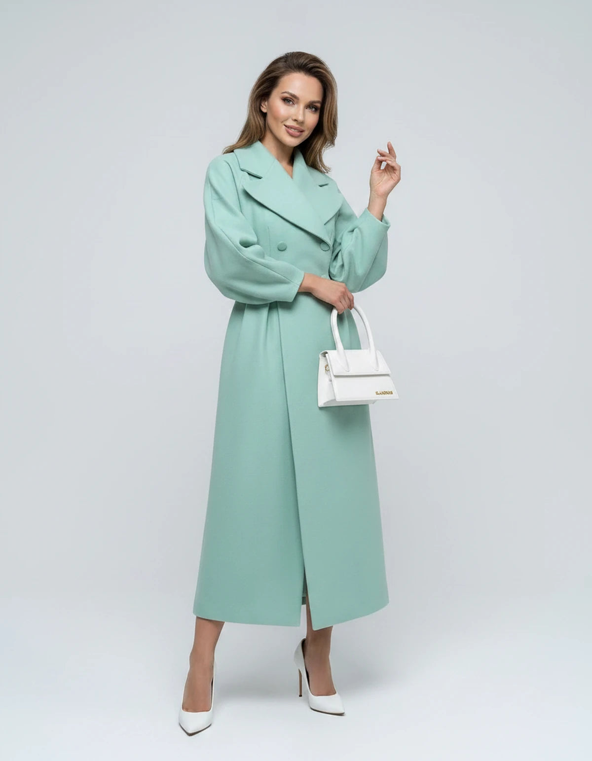 Amarante14 Coat — Green | SKU: SD-28497-green-XS,SD-28497-green-S,SD-28497-green-M,SD-28497-green-L,SD-28497-green-XL,SD-28497-green-2XL