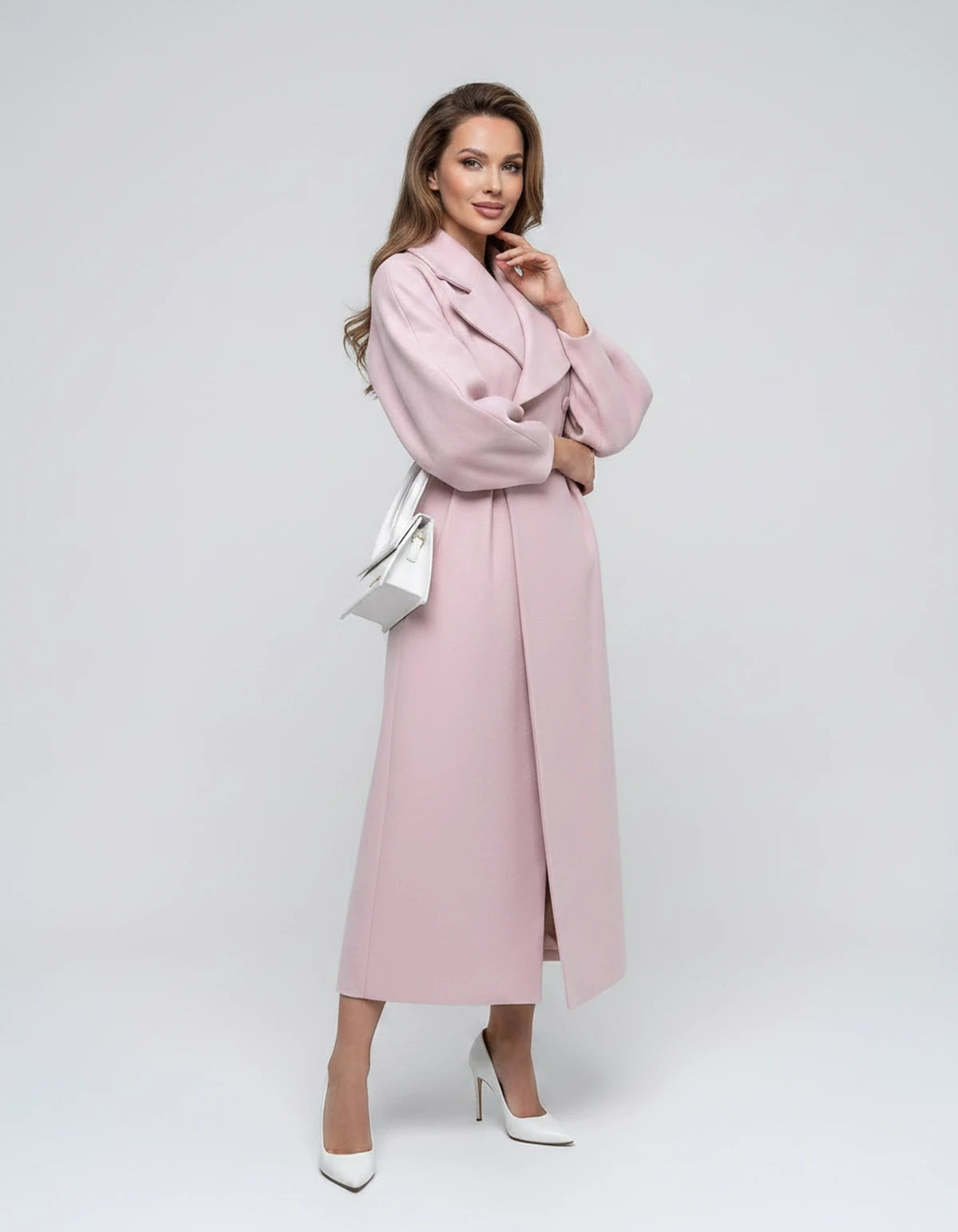 Amarante14 Coat — Pink | SKU: SD-28497-pink-XS,SD-28497-pink-S,SD-28497-pink-M,SD-28497-pink-L,SD-28497-pink-XL,SD-28497-pink-2XL
